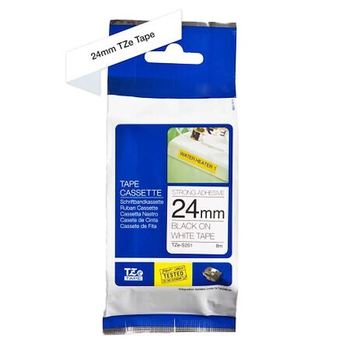 Brother TZE-S251 Muadil Beyaz Lamine Etiket