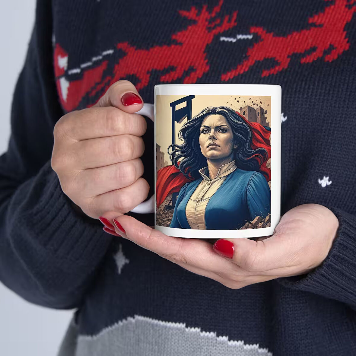 Fransız Devrimi Kupa Bardak – Marie Antoinette Temalı Sanatsal Hediyelik Bardak