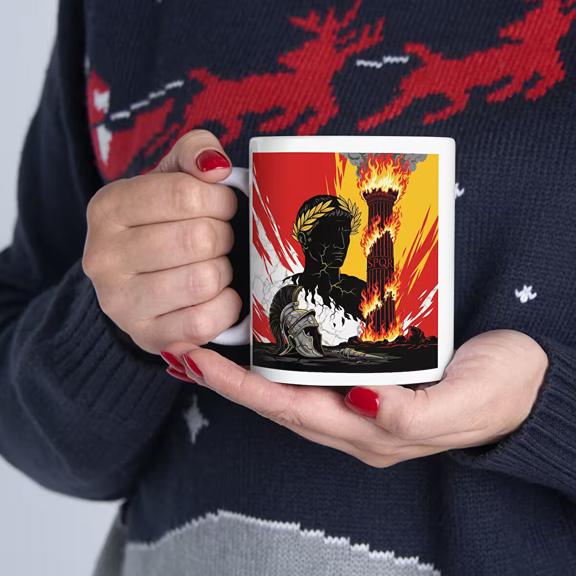 Roma İmparatorluğu Kupa Bardak – Sezar ve Tarih Tasarımlı Özel Kupa Bardak Hediyesi