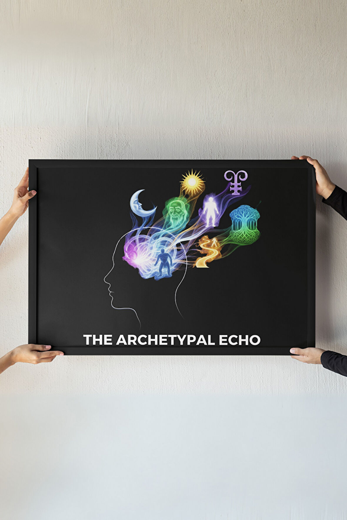 Arketipsel Yankı Çerçeveli Tablo – Psikoloji Sanatı–Bilinç ve Kolektif Bilinçdışı Dekoru – 30x42 cm