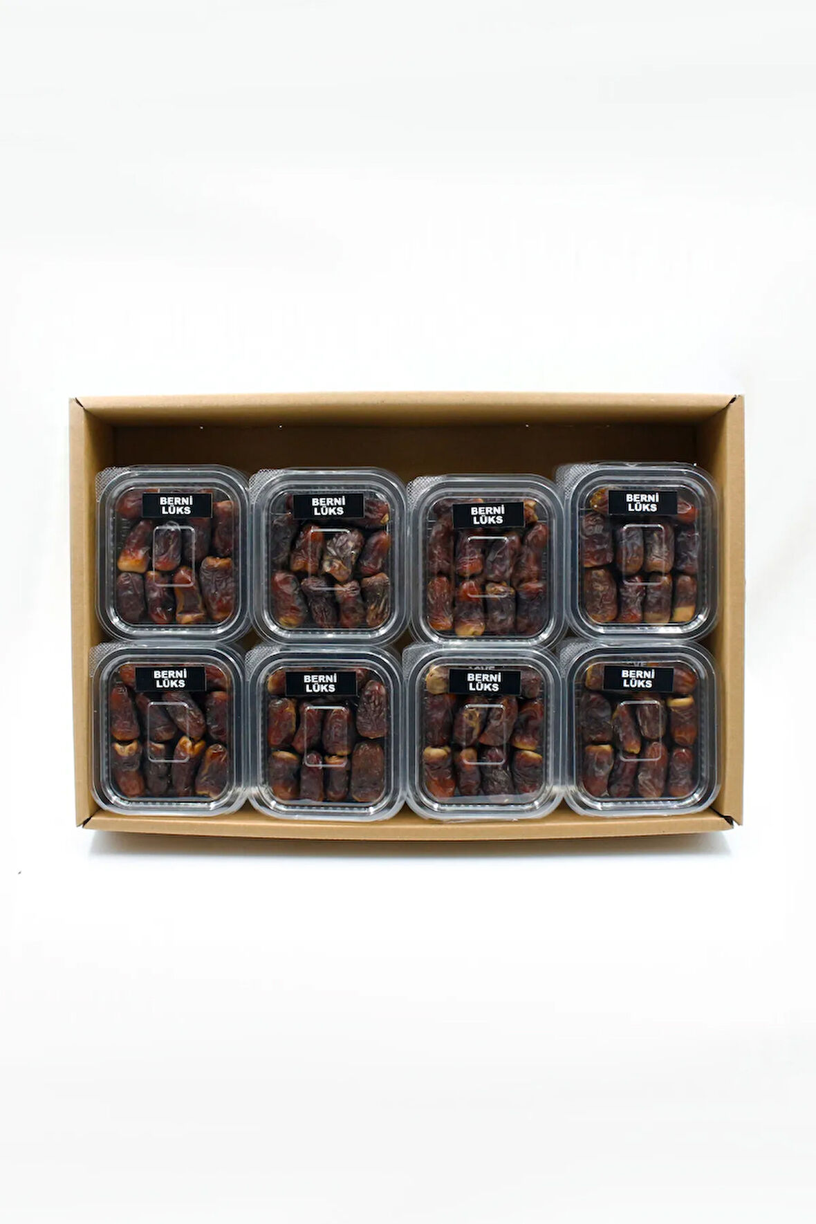 MEDİNE BERNİ HURMA 100 GR - 24 LÜ PAKET ORTA ŞEKERLİ TADIMLIK HAC DÖNÜŞÜ HEDİYELİK HURMA
