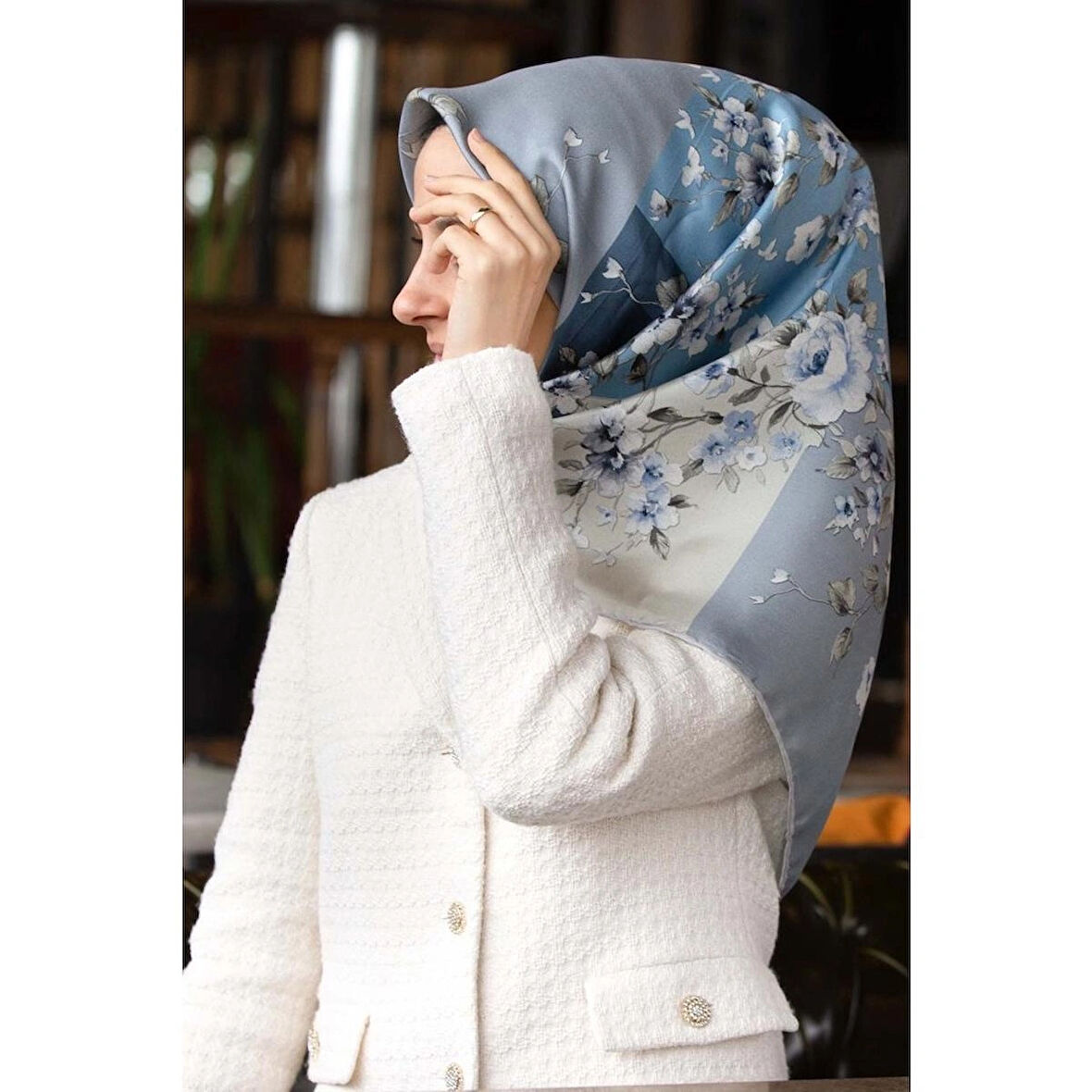 Vissona Twill İpek Eşarp Bebe Mavisi 6273-0030