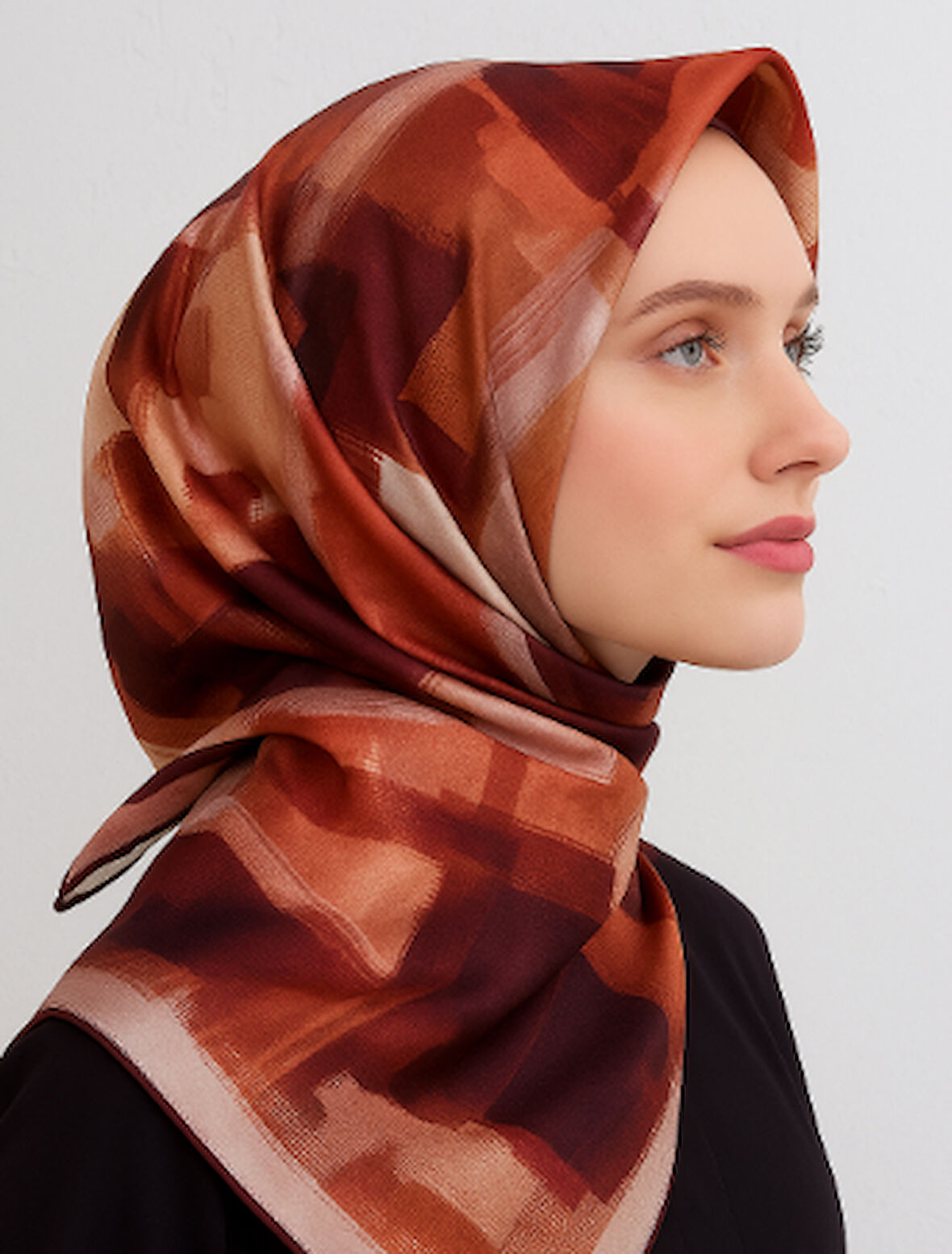 Vissona Tivil İpek Eşarp 50128 - 0013 - 0005 Turunu Armürlü Desen