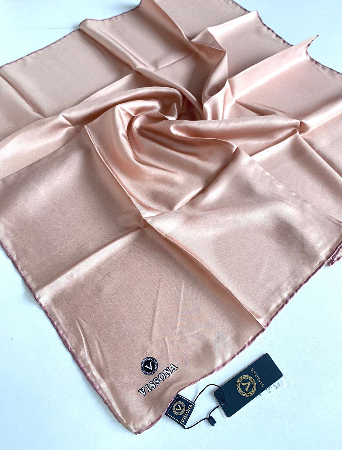 Vissona Tivil İpek Eşarp 50327 - 0019 Pembe