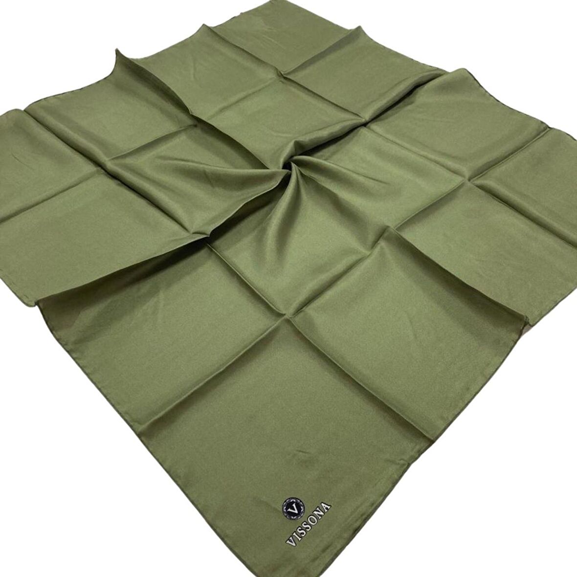 Vissona Tivil Haki İpek Eşarp DGN50327-0037