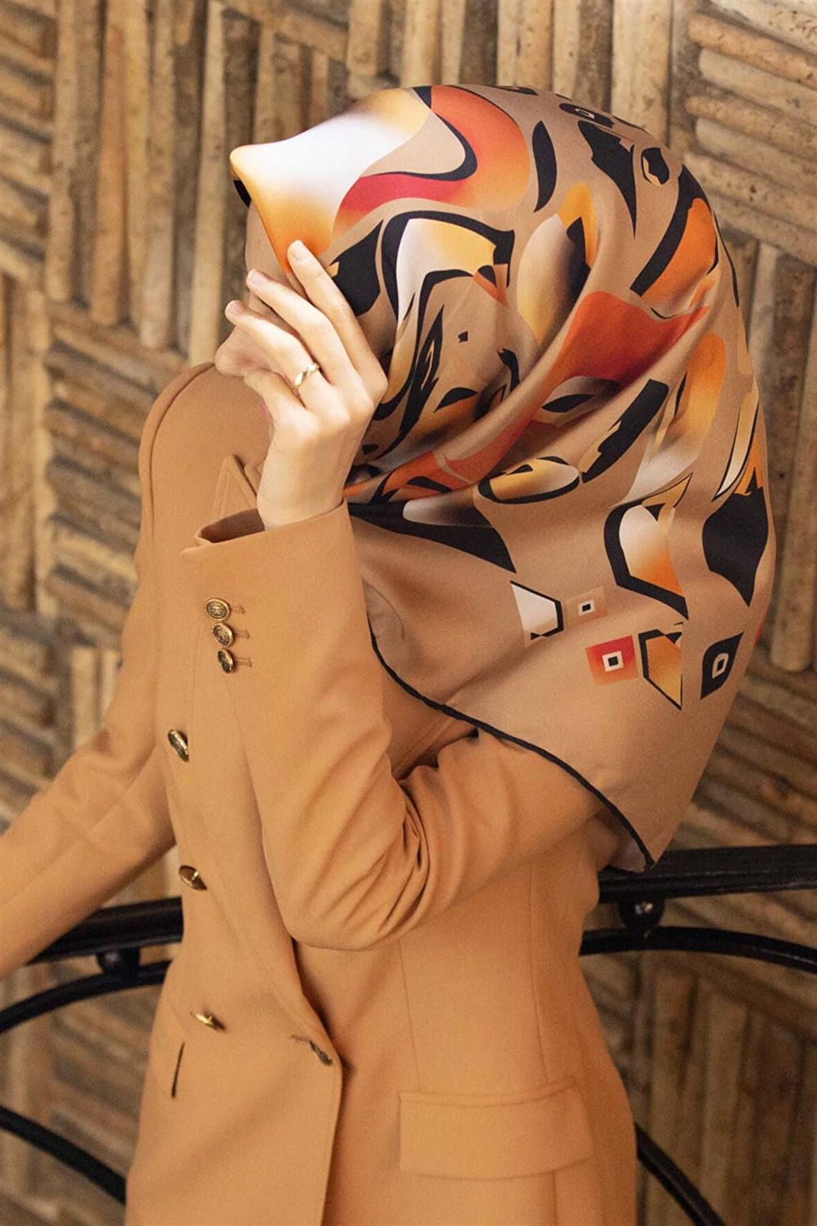 Vissona Tivil İpek Eşarp 50548-0014-0004