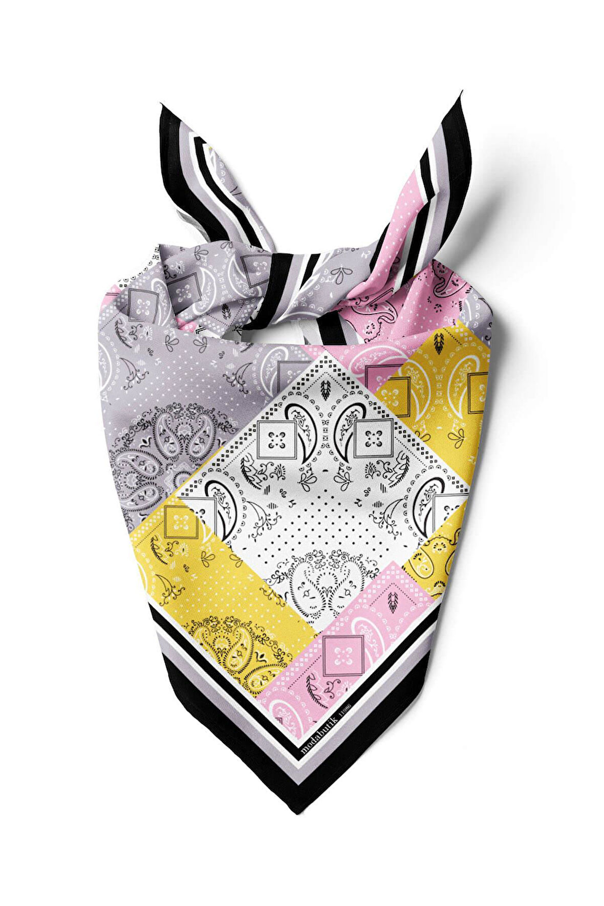 F72 ŞAL TASARIMLI PATCHWORK  BANDANA  DG11986