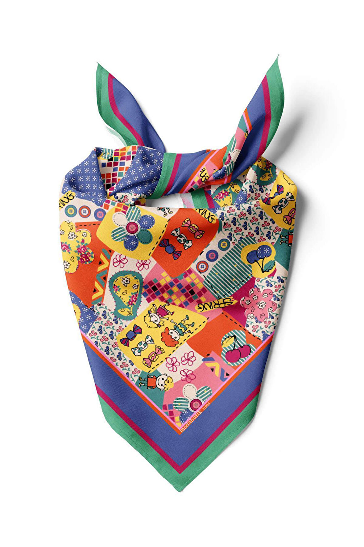 F106 ÇOCUK BAYRAMI TASARIMLI BANDANA  DG11994