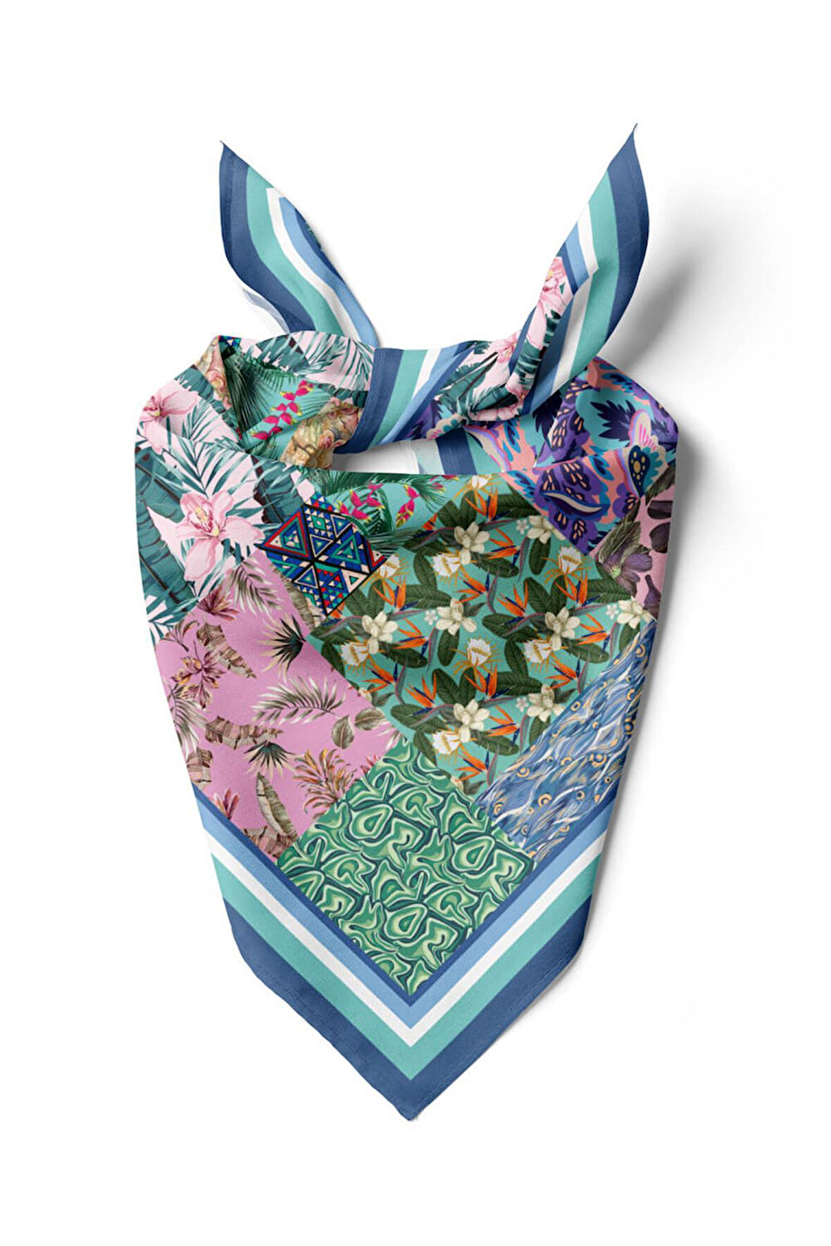 TROPIC PATCHWORK TASARIMLI BANDANA DG12019