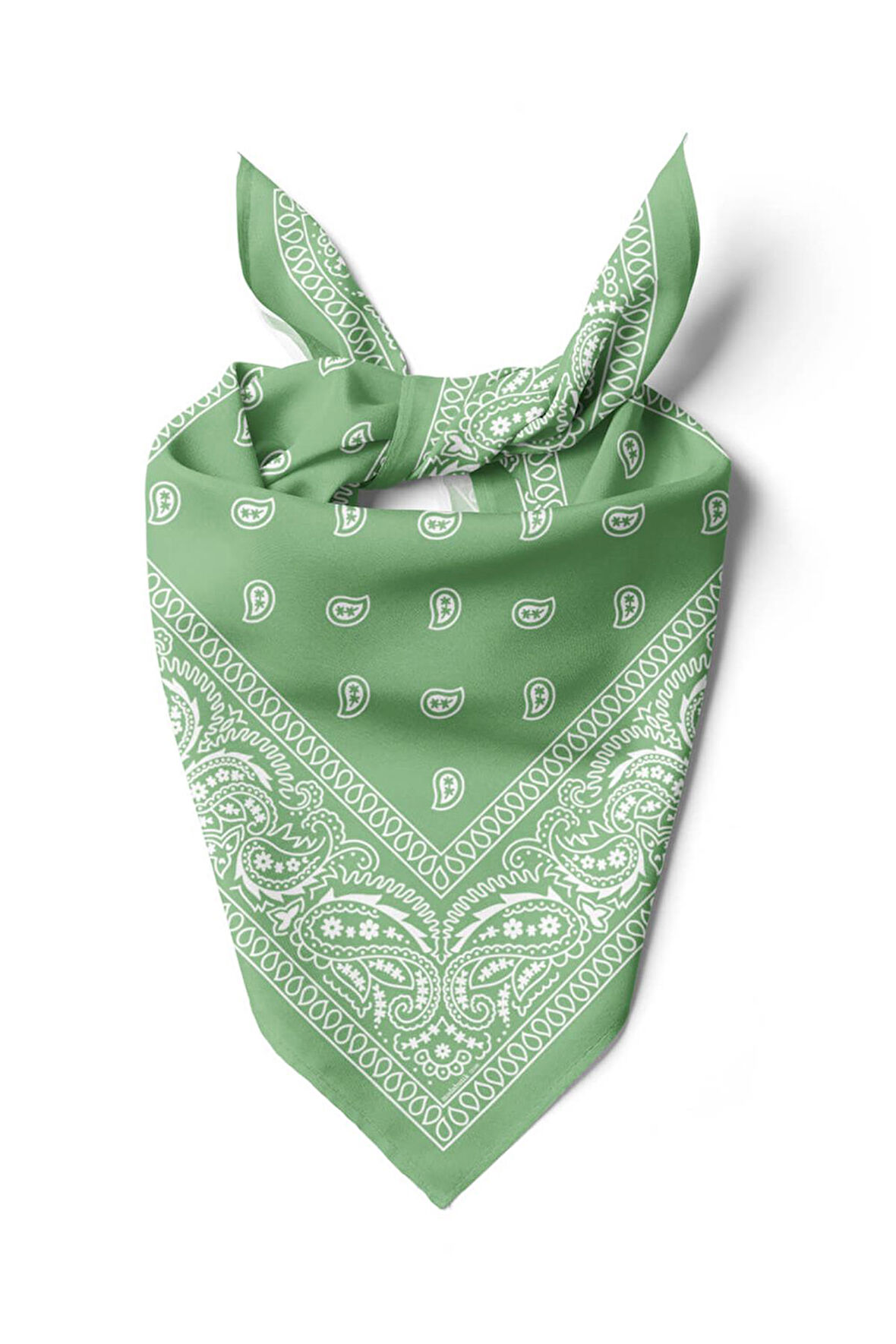 E94 LIGHT GREEN ŞALLI BANDANA DG12190