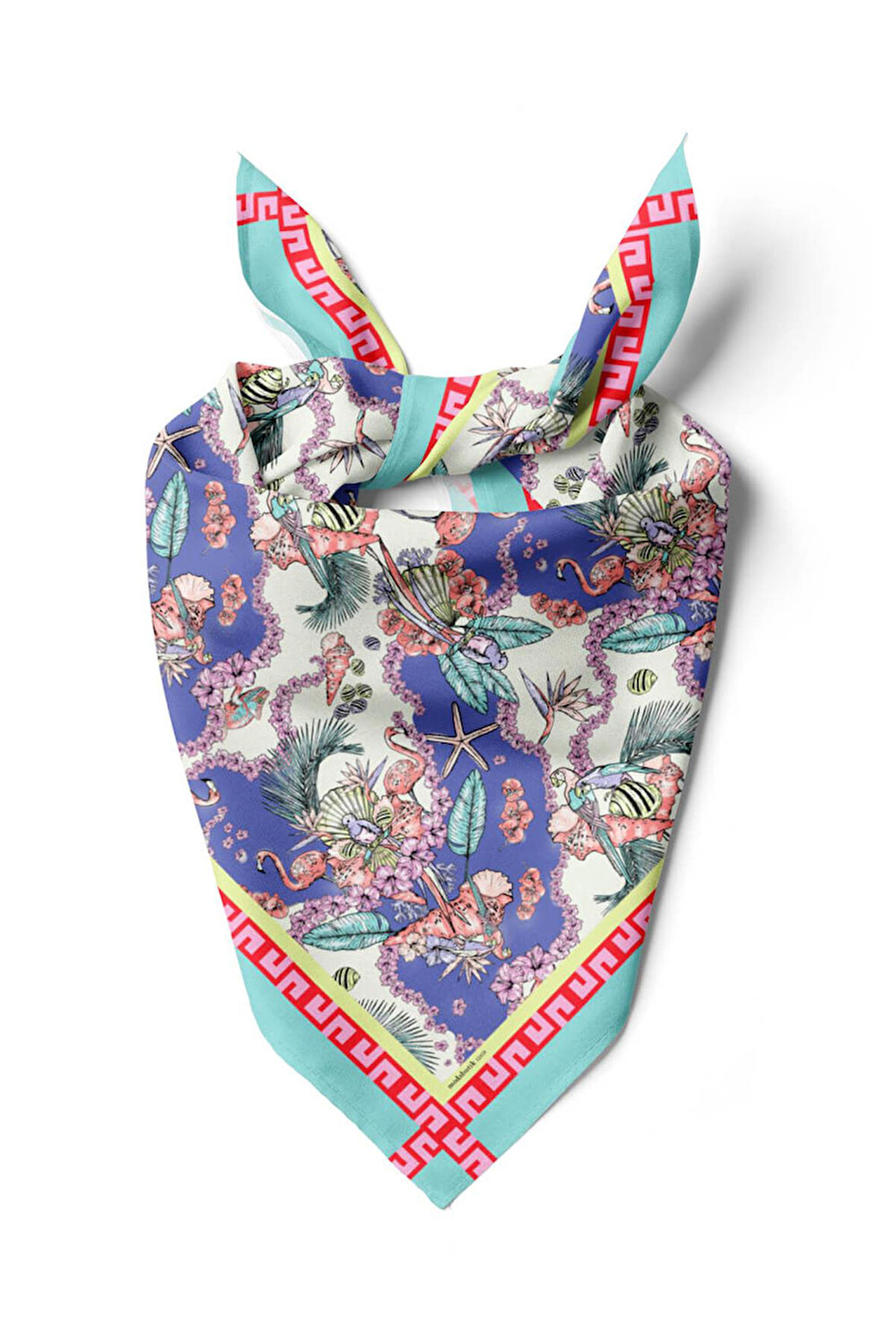 G107 MODERN DENİZ CANLILARI TASARIMLI BANDANA DG12418