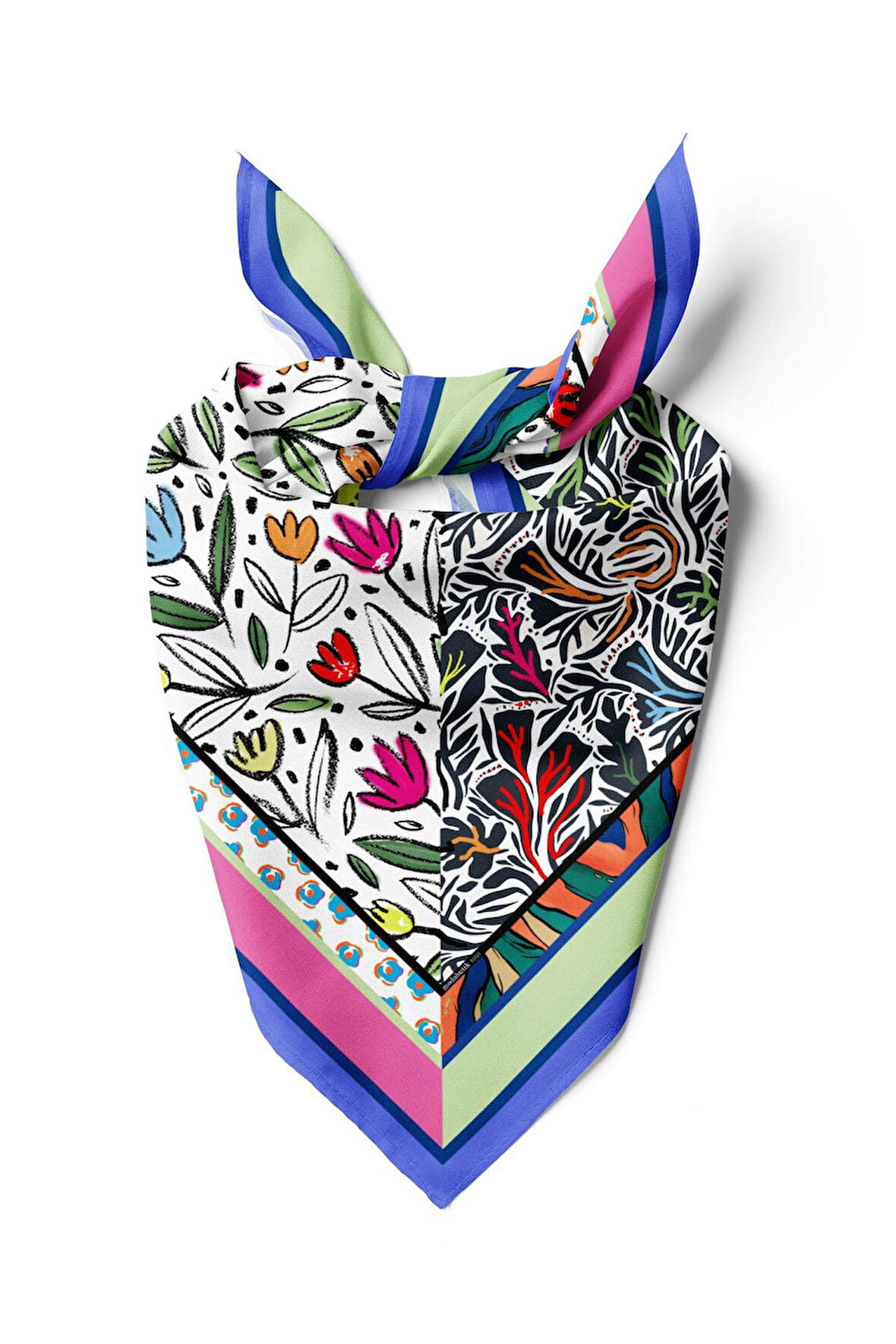 G25 SOYUT MODERN ÇİÇEKLİ BANDANA DG12421