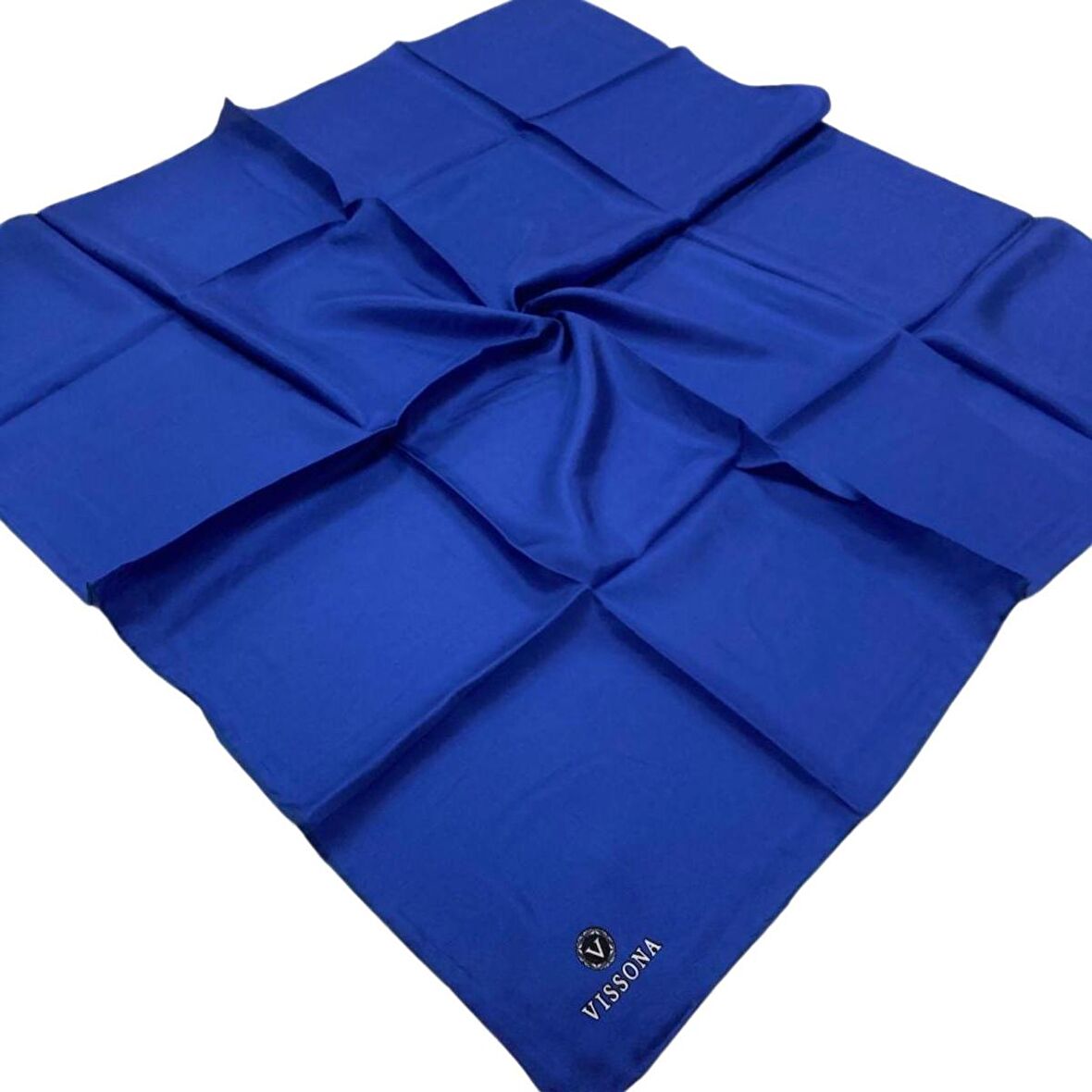 Vissona Tivil Parlament Mavisi İpek Eşarp DGN50327-0419