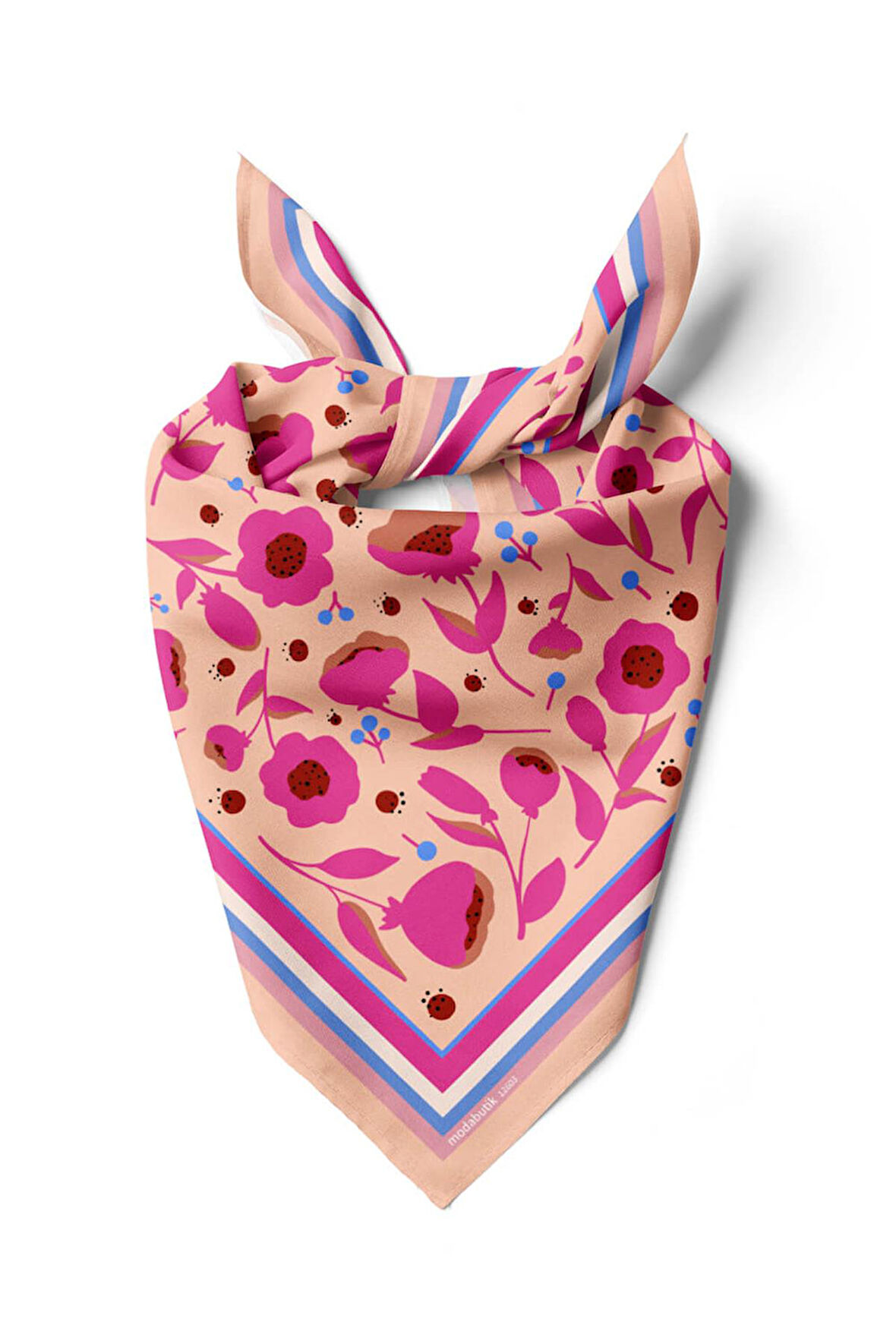 F81 TRIBAL FLORAL TASARIMLI BANDANA