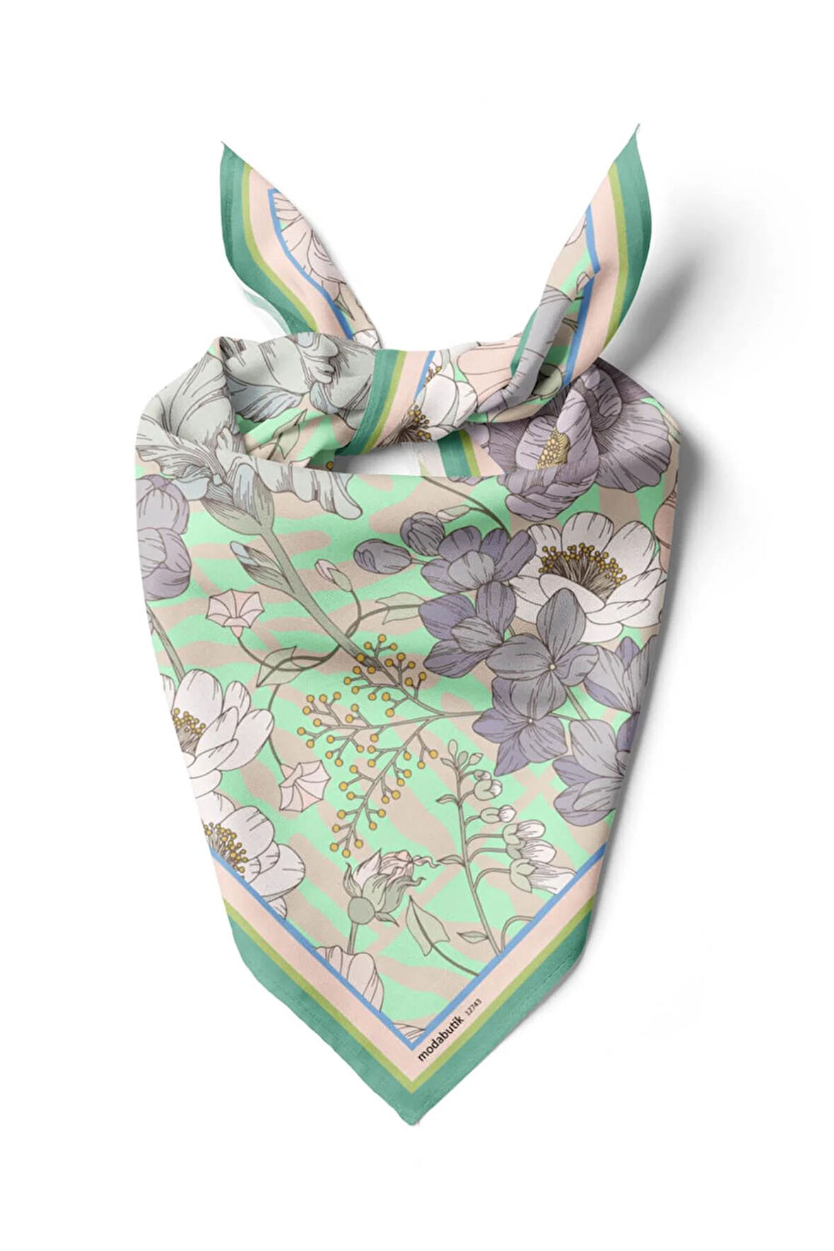 Z81 VINTACE FLOWERS TASARIM BANDANA