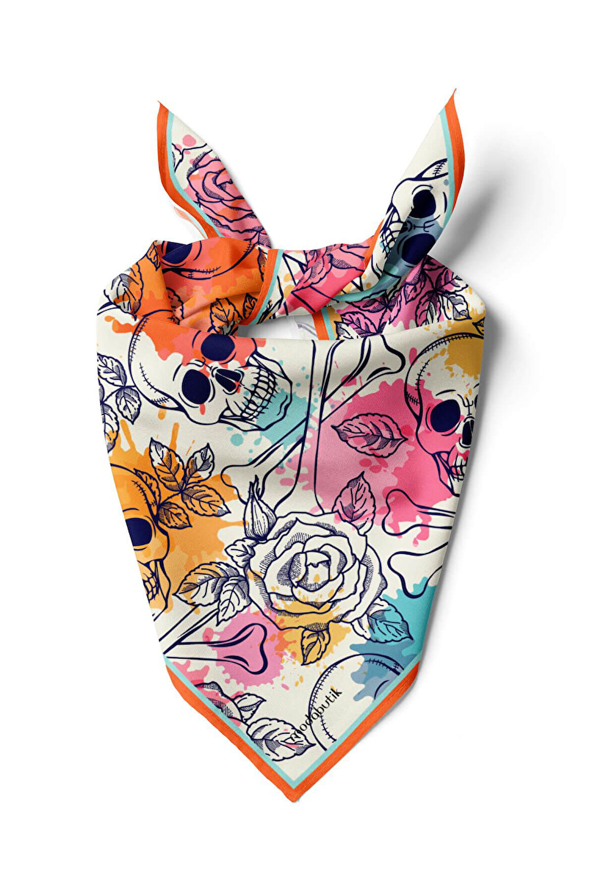 A19 Modabutik Renkli Kurukafalı Bandana