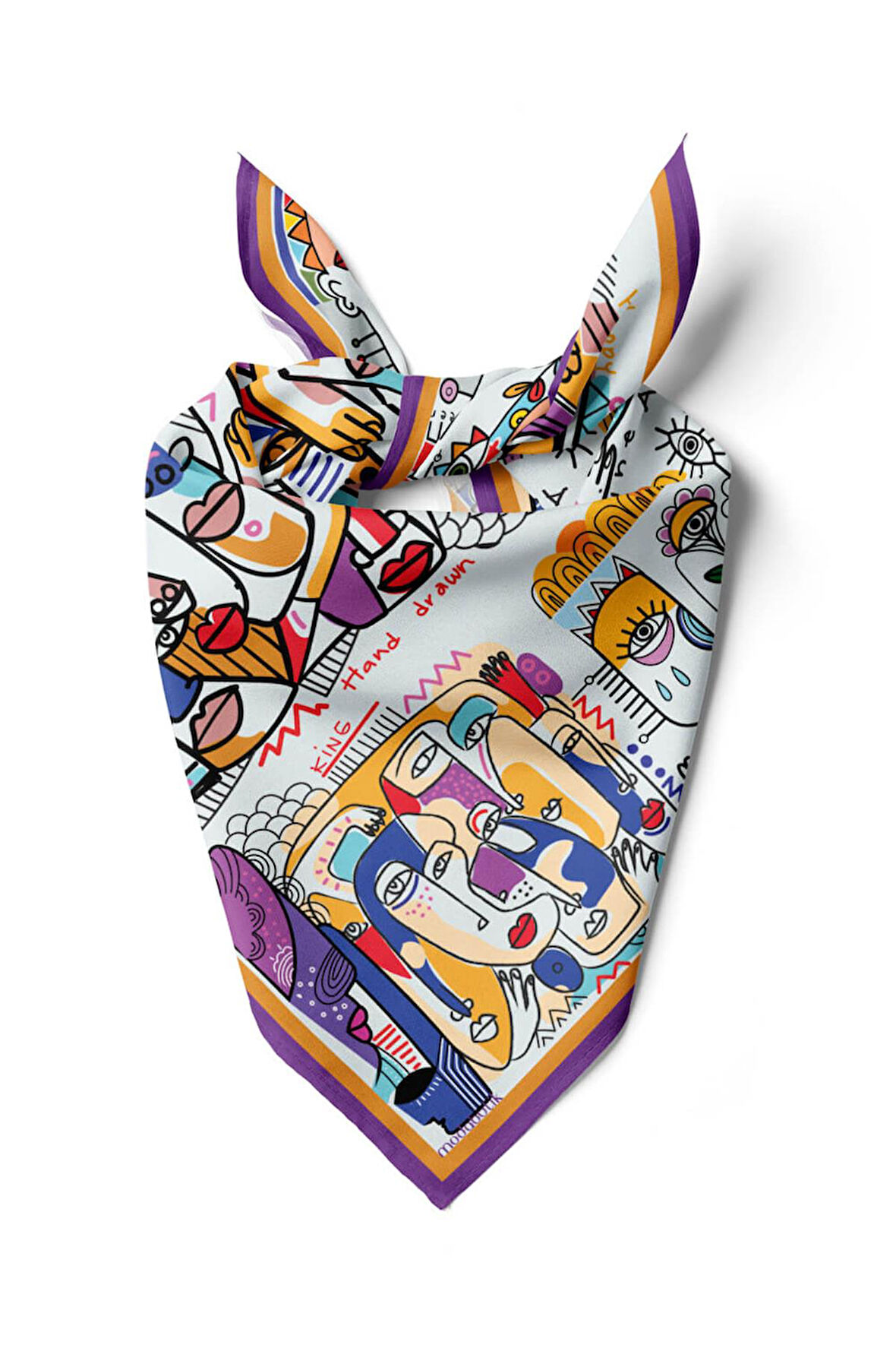 Modabutik Kübizm Desenli Bandana