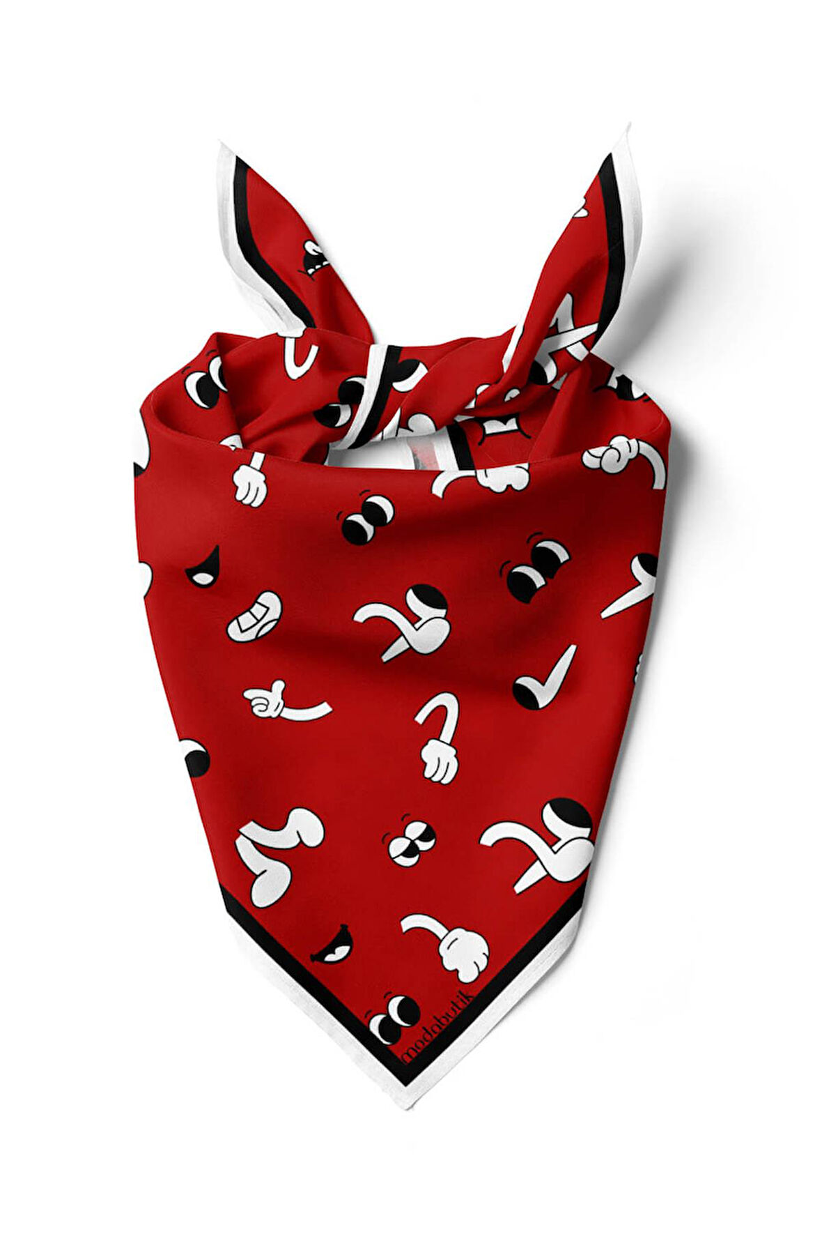 F86 Modabutik Cartoon Desenli Bandana