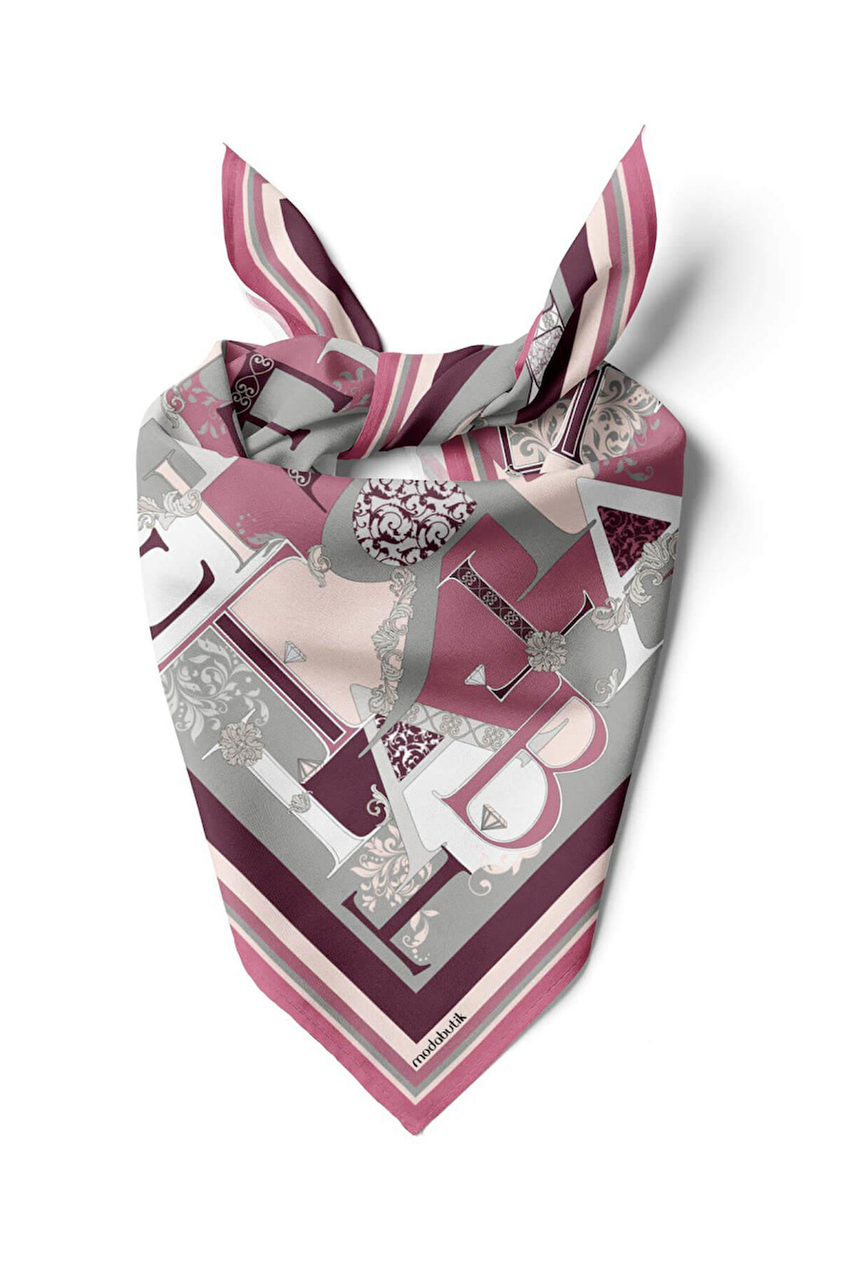 G19 Modabutik Love Desenli Bandana