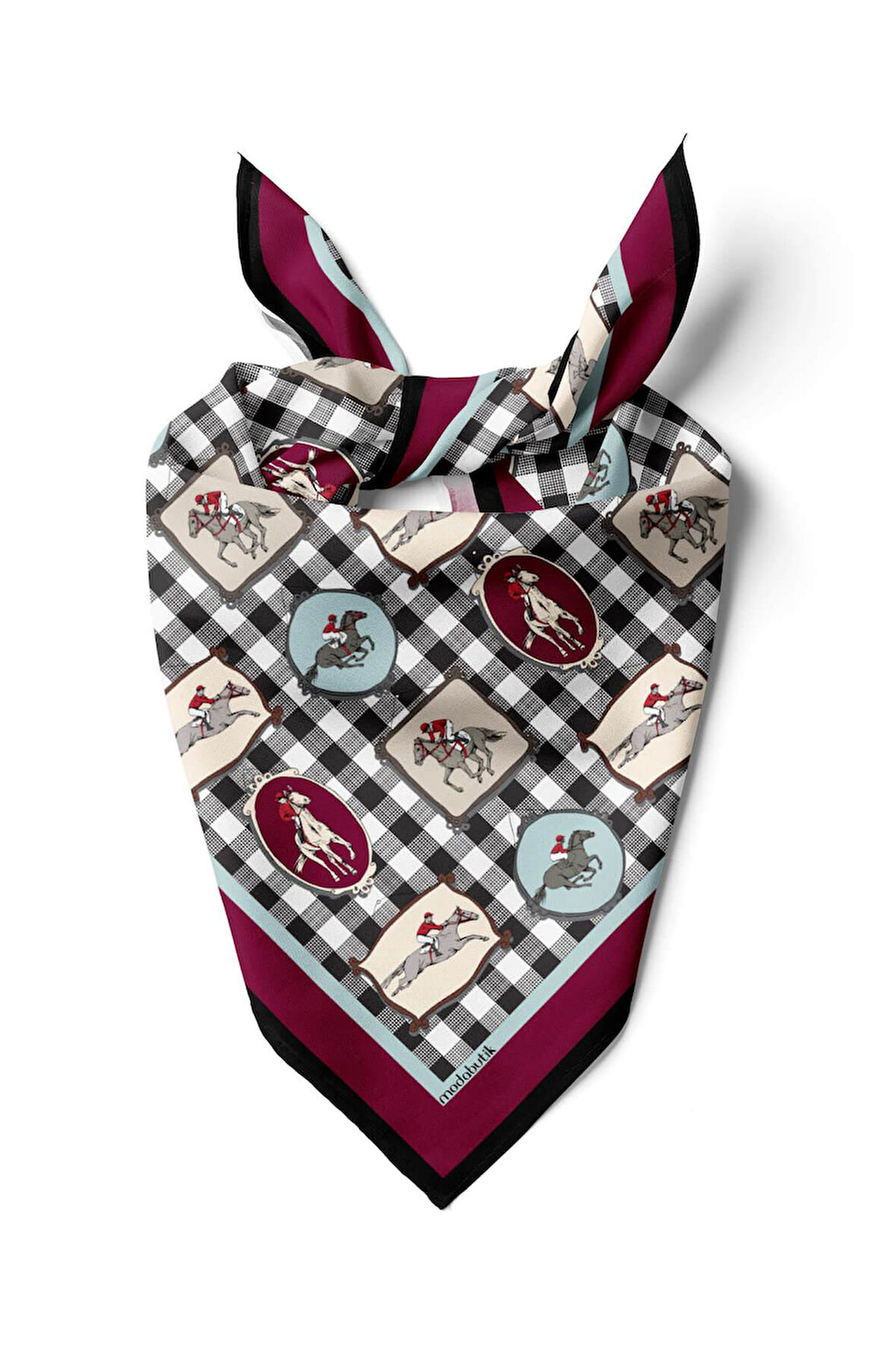 H34 Modabutik At Desenli Bandana