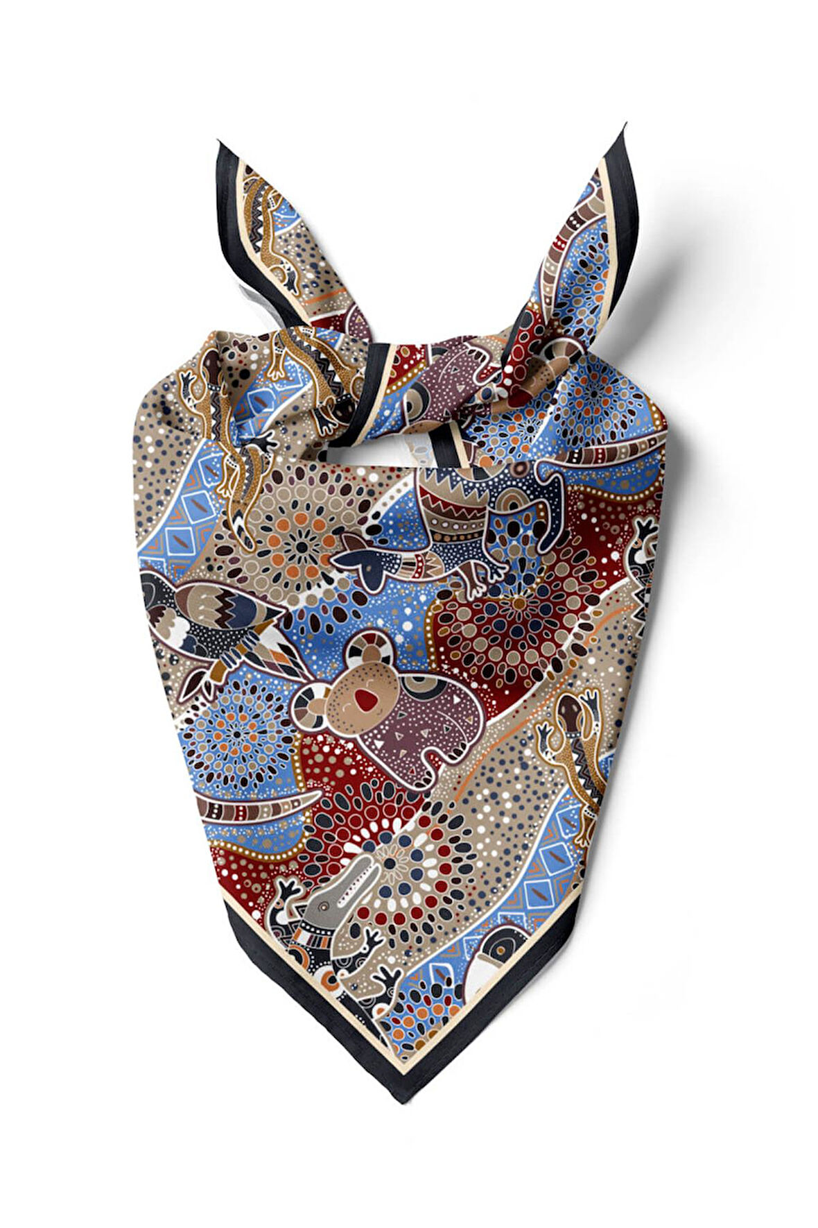 Vissona Etnik Desenli İpek Bandana