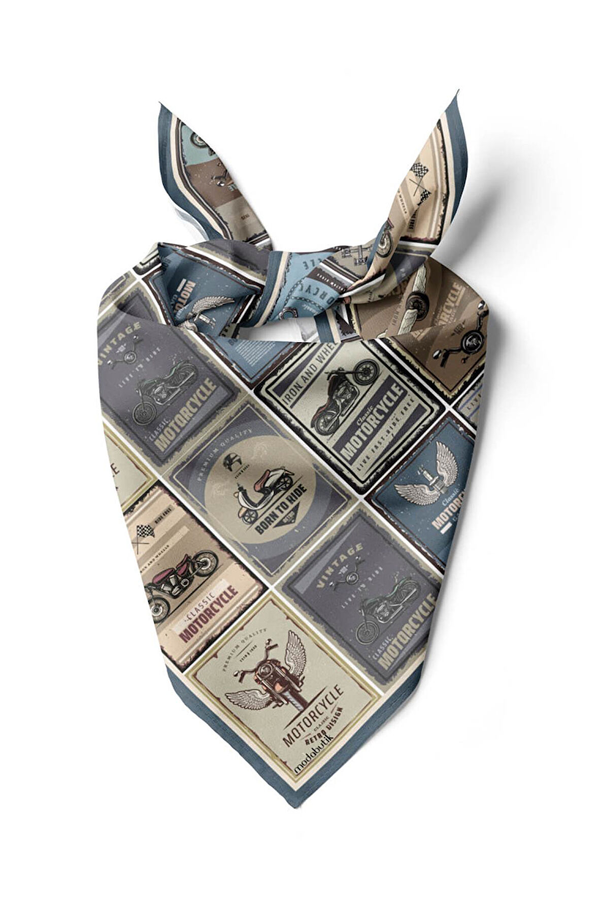 H7 Modabutik Motorcycle Desenli Bandana