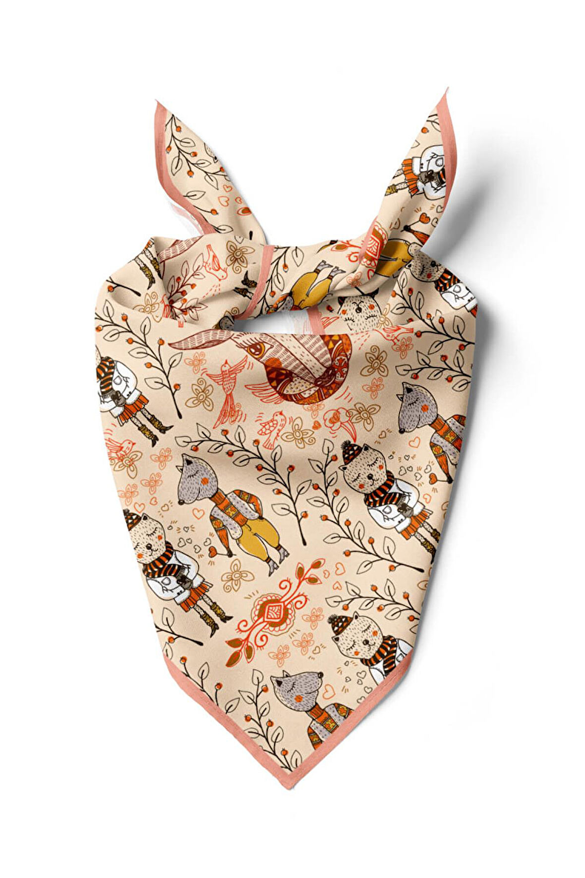 V57 Modabutik Geyik Desenli Bandana
