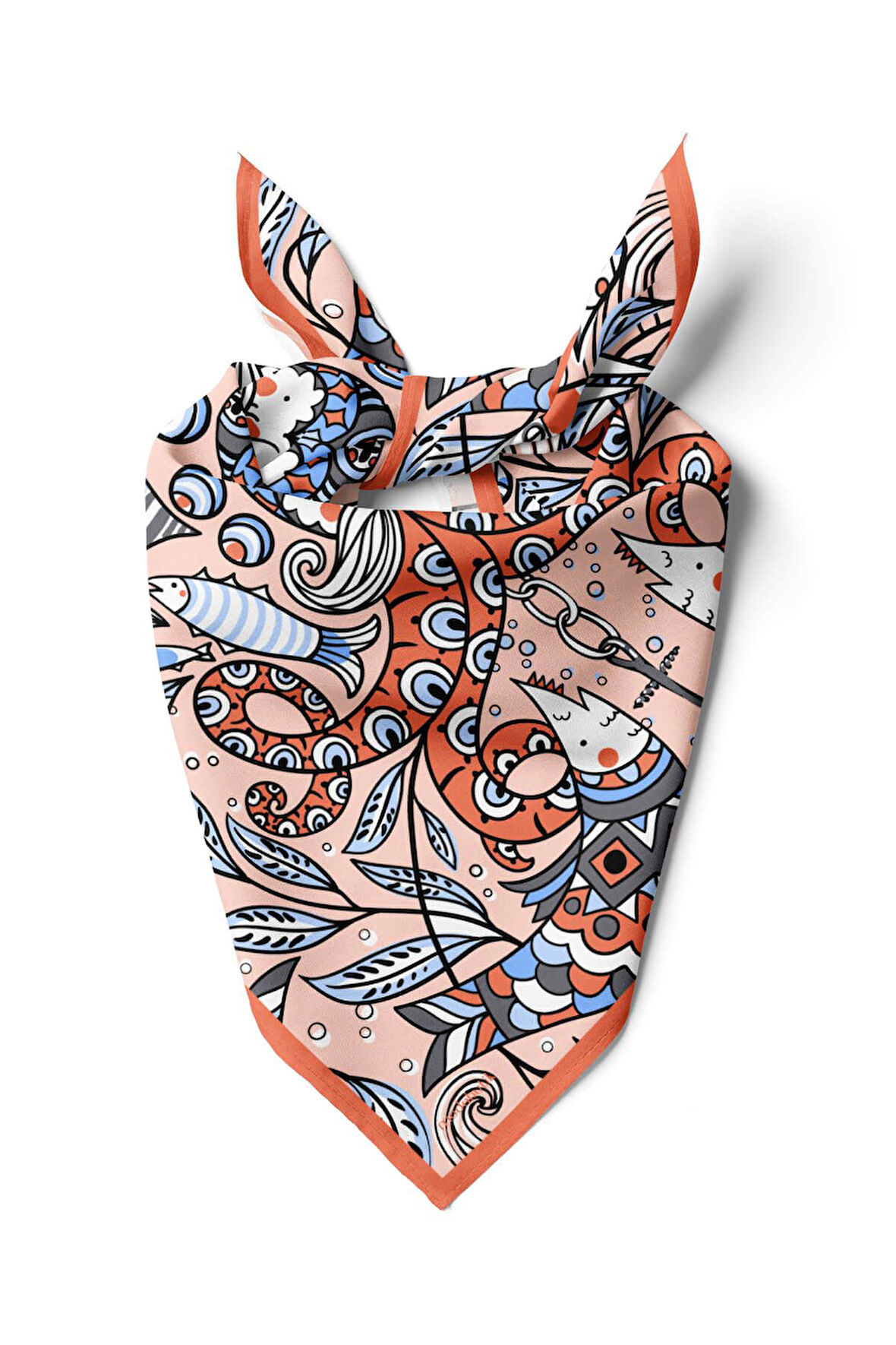 B12  Modabutik Balık Desenli Bandana