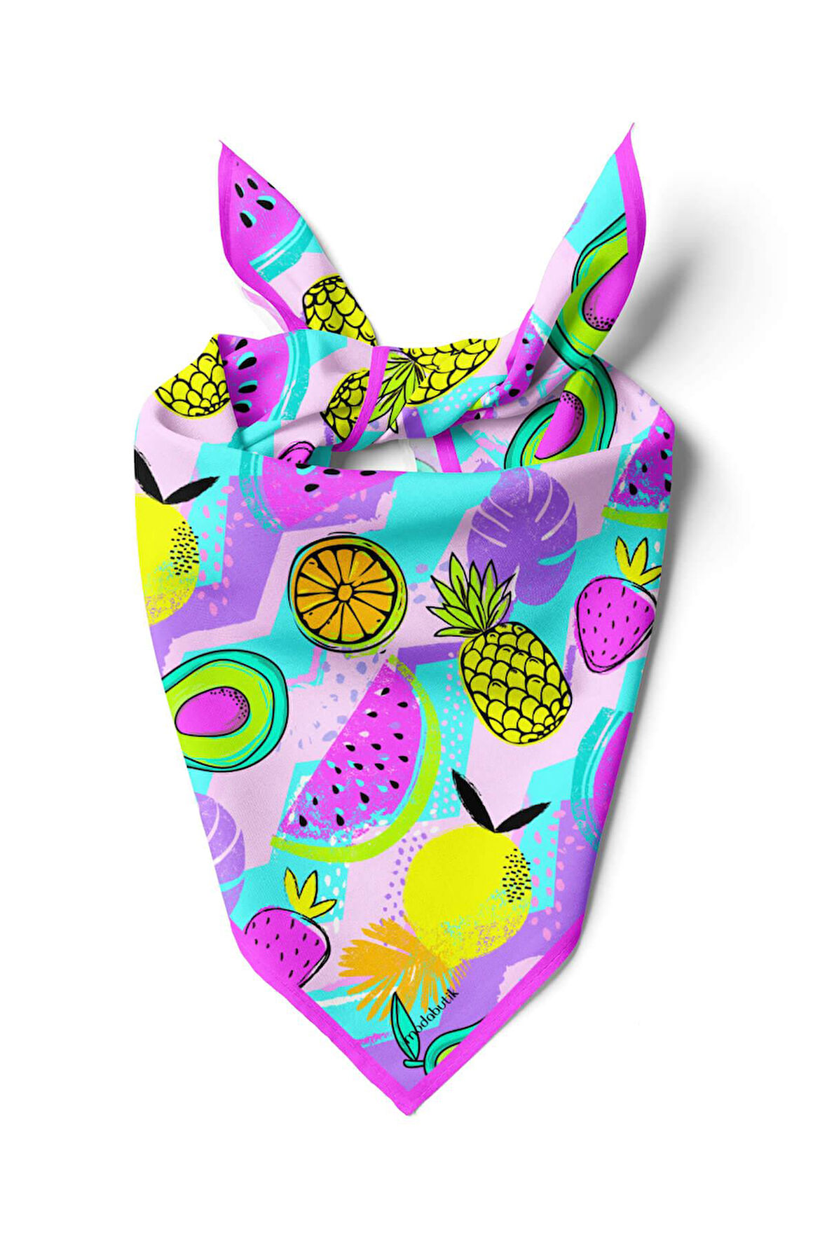 G99 Modabutik Meyve Desenli Kadın Bandana