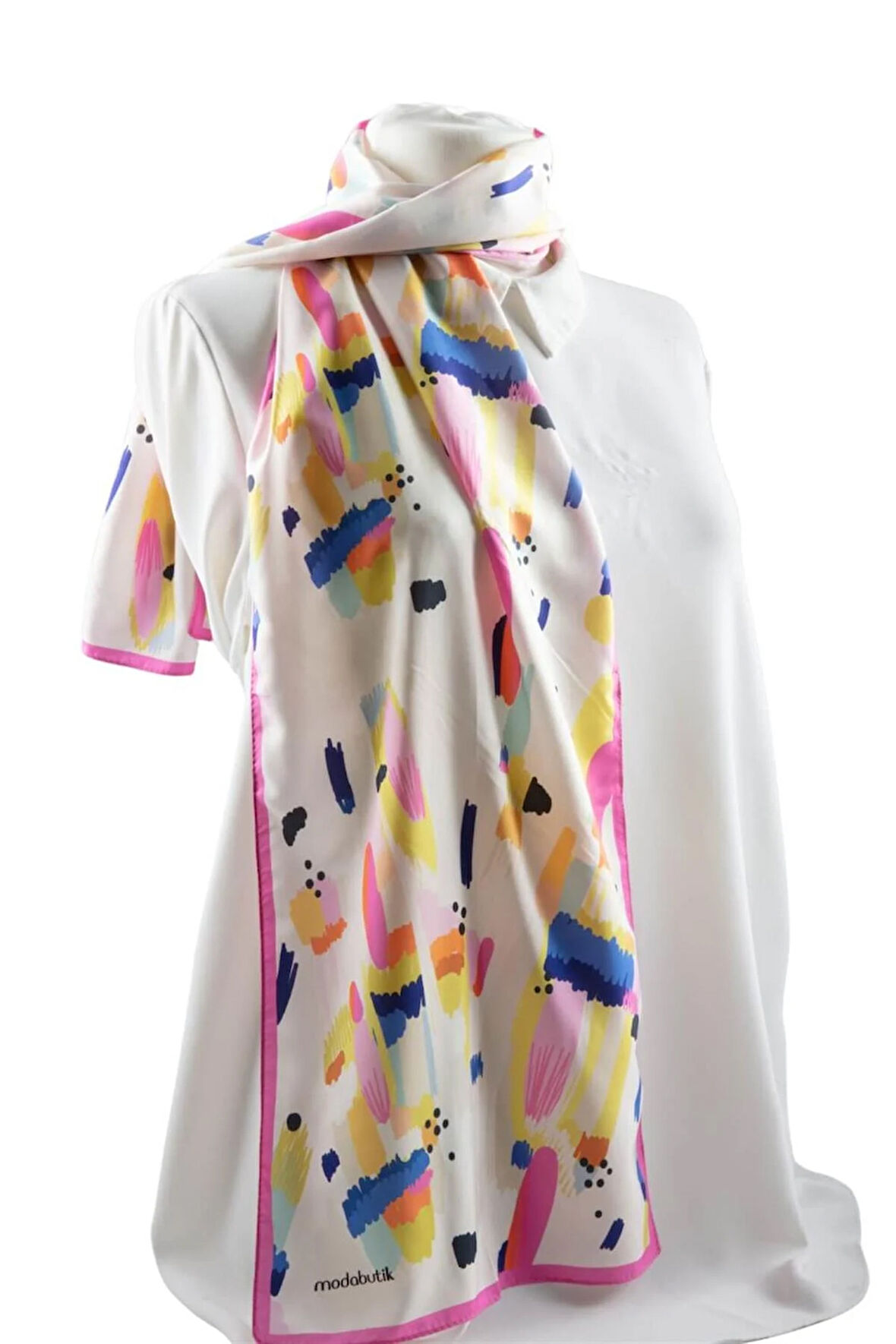 I90 Modabutik Geometrik Desenli Kadın Fular