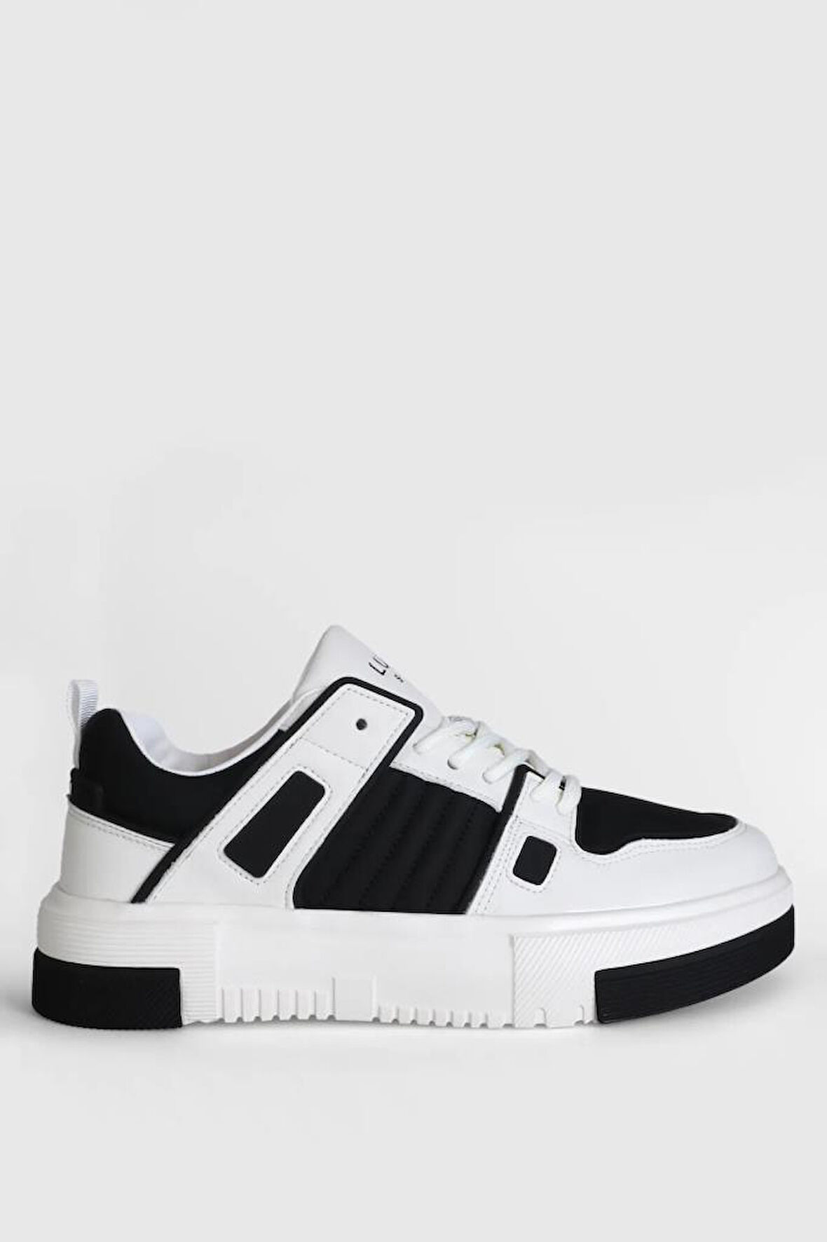 LUFIAN OLIVER BEYAZ SIYAH ERKEK SNEAKER