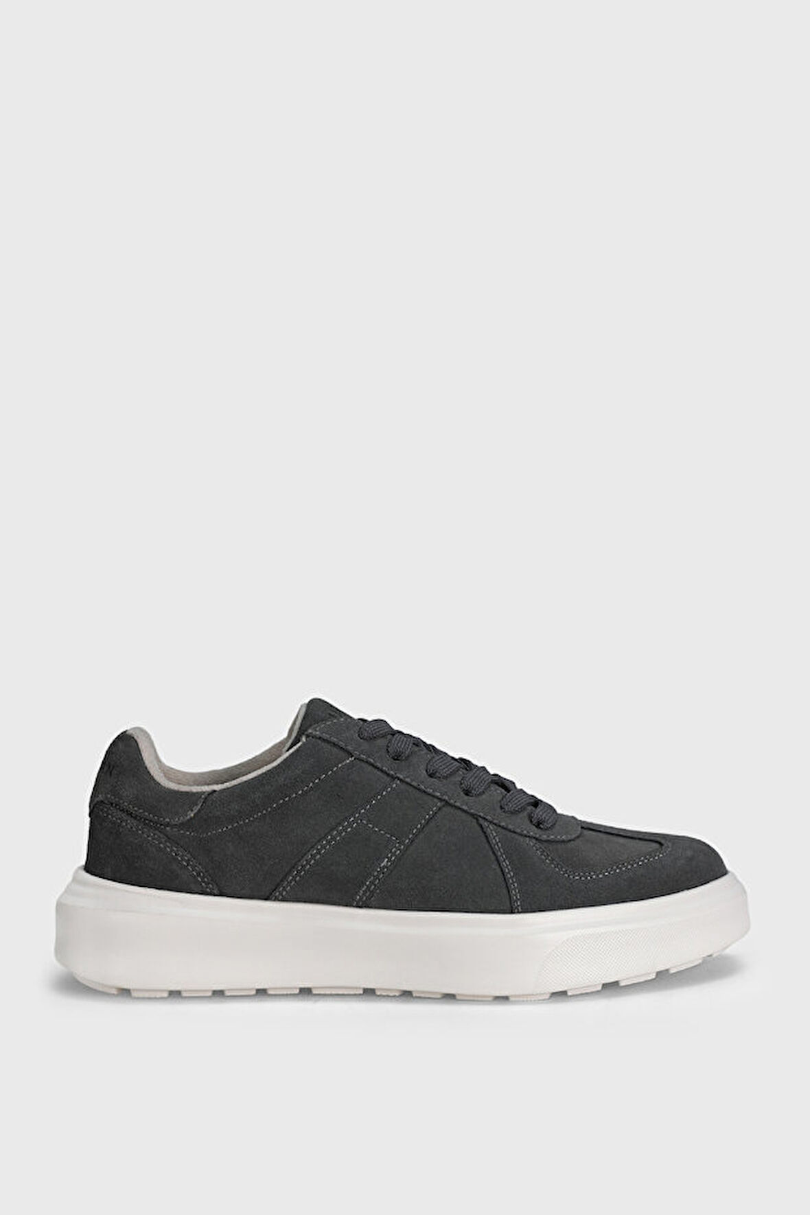 Lufian Jaques Erkek Süet Deri Sneakers Ayakkabı Gri