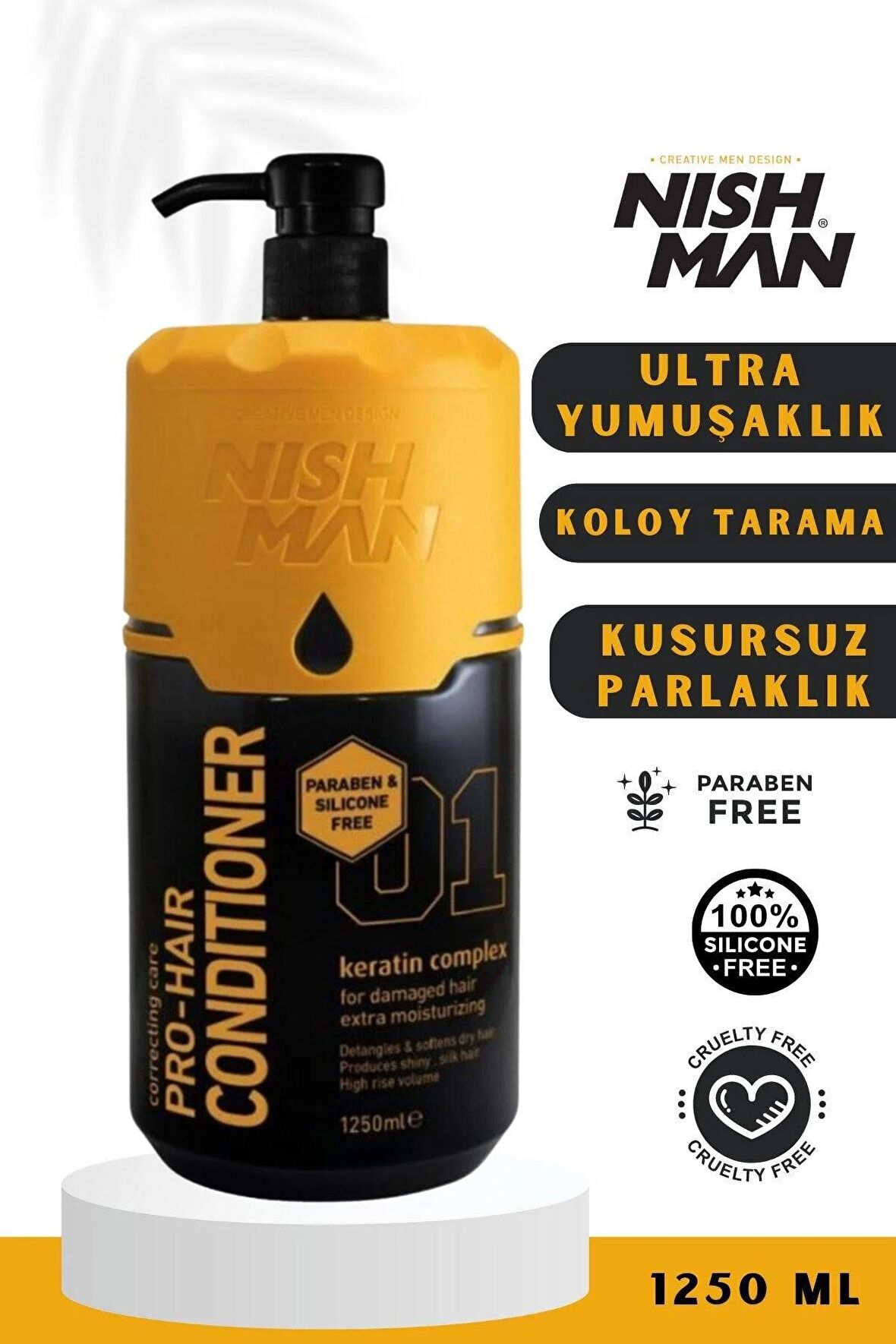 01 Keratin Saç Kremi Silikon Ve Parabensiz / Tüm Saçlara Yönelik 1250 ml