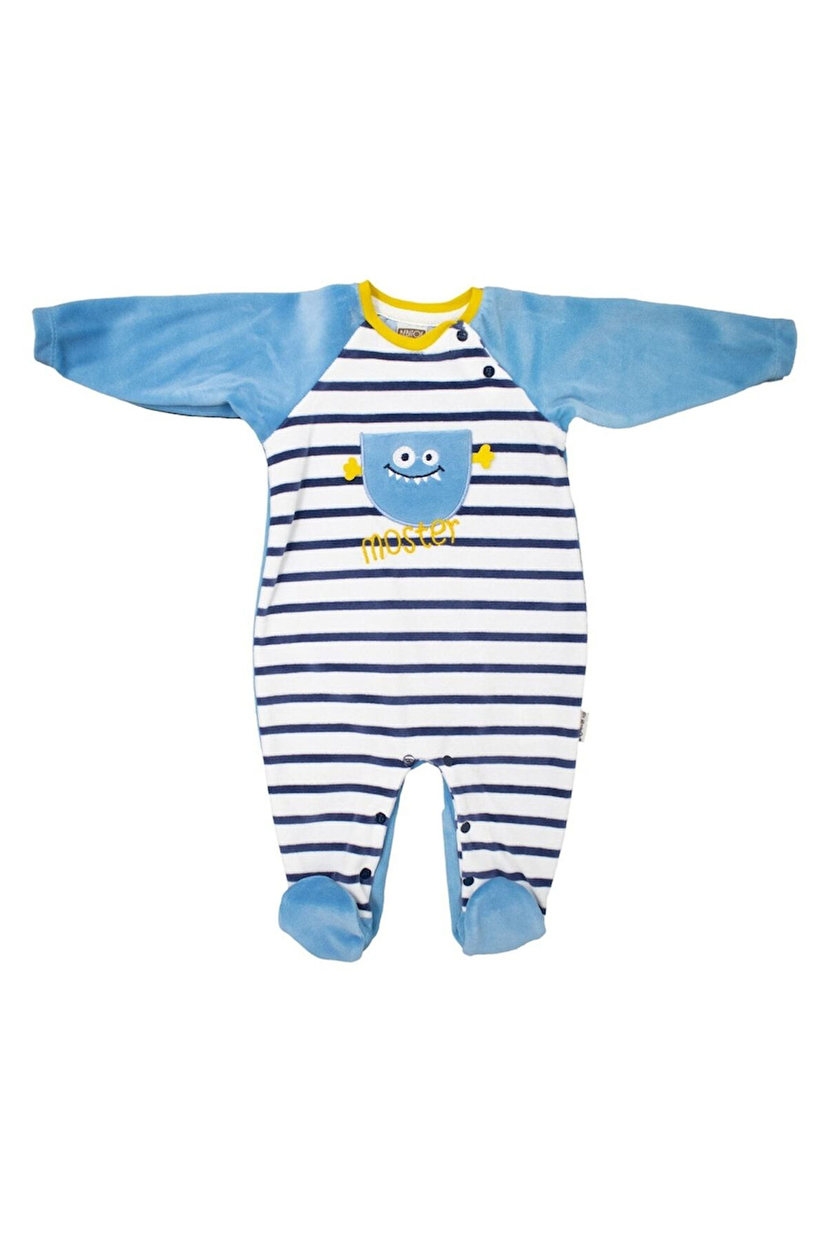 Bebitof Monster Kadife Bebek Tulumu 70136