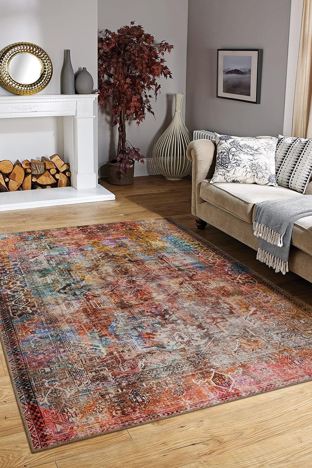 Artloop Modern Fusion Dekoratif Multi Halı AL 101