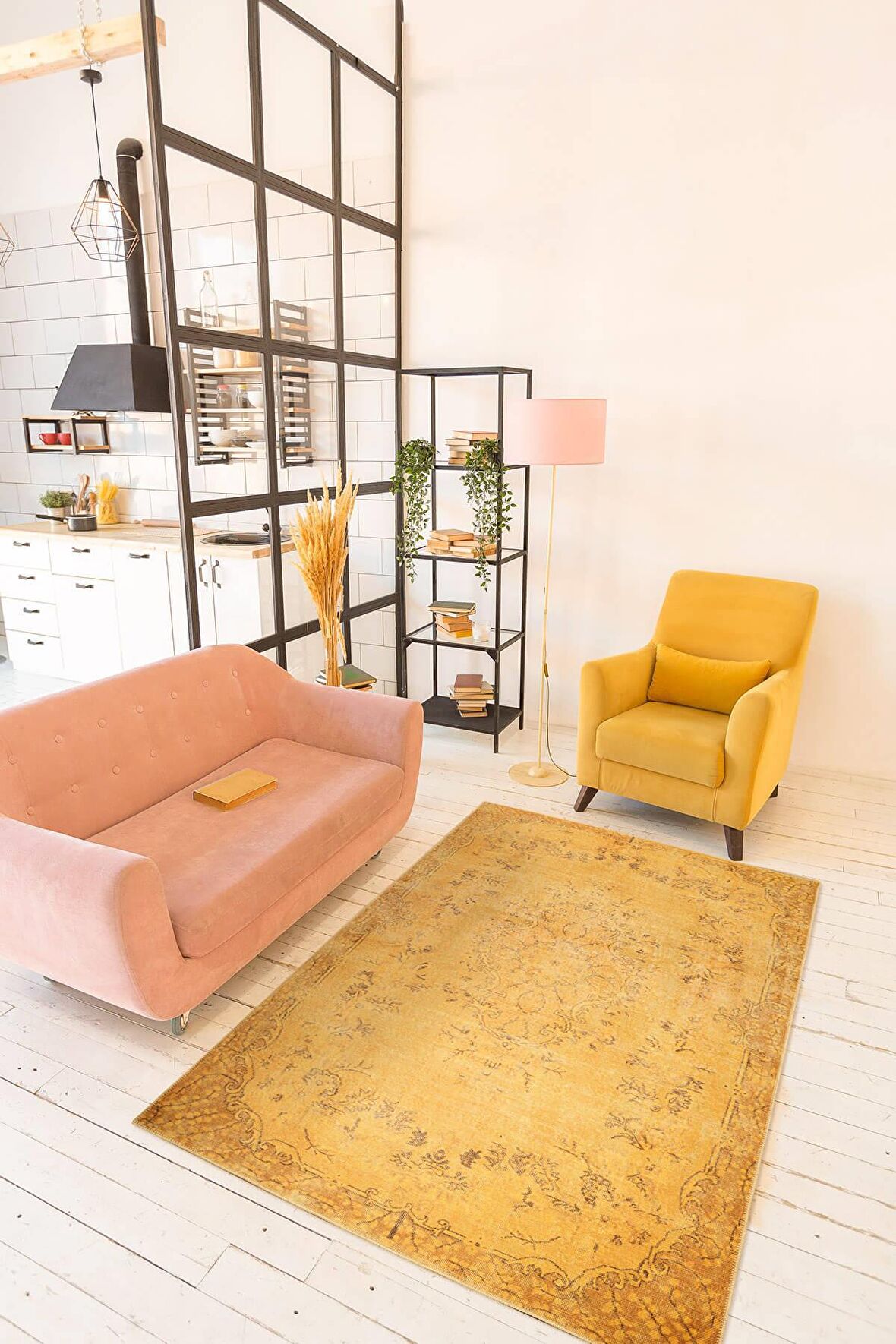 Artloop Halı Dorian Dekoratif Sarı Halı AL 27