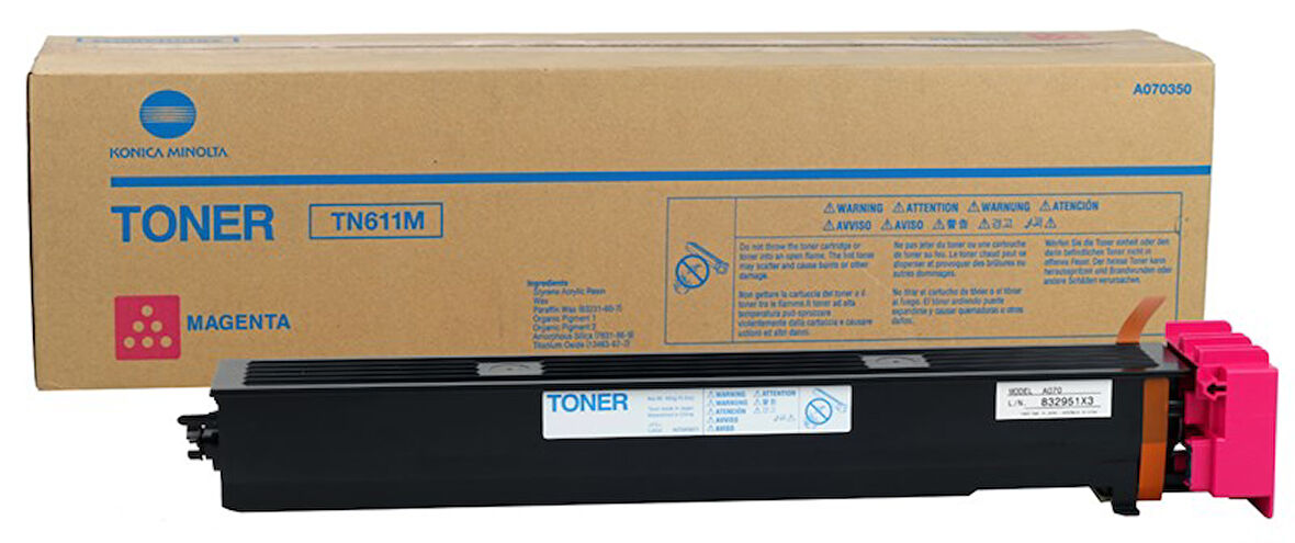 Minolta TN-611 Orjinal Kırmızı Toner Bizhub C-451 C-550 C-650