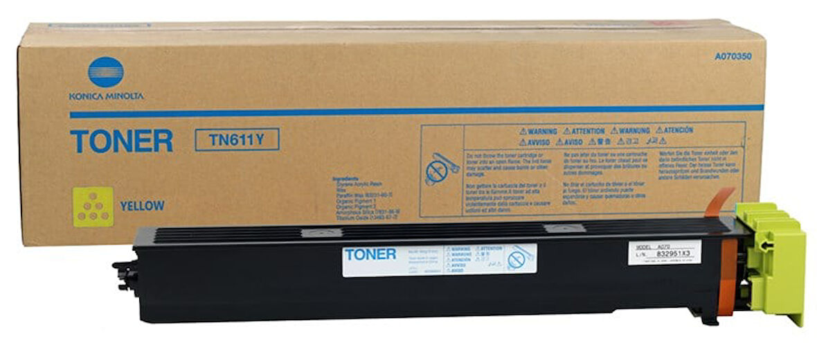 Minolta TN-611 Orjinal Sarı Toner Bizhub C451 C550 C650