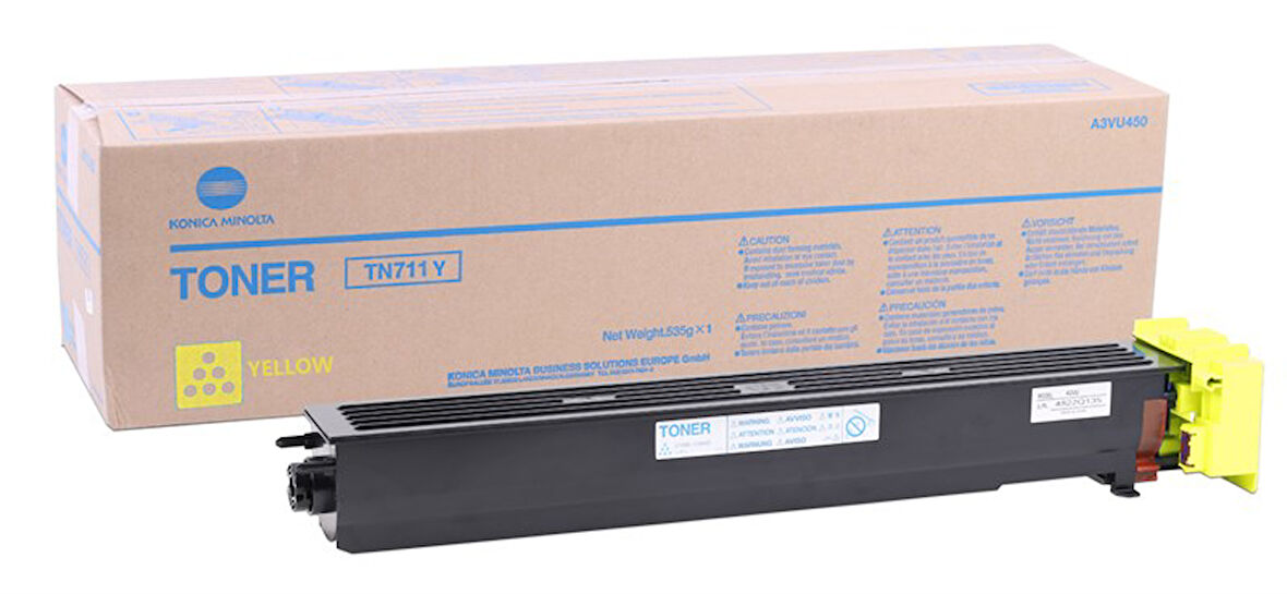 Minolta TN-711 Orjinal Sarı Toner Bizhub C-654 C-754