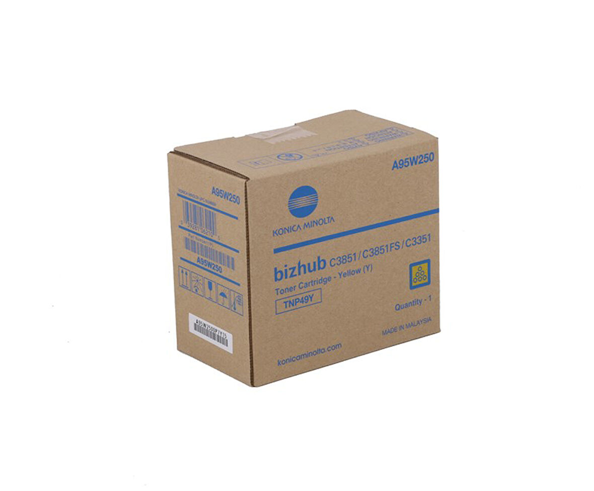 Minolta TNP-49 Orjinal Sarı Toner Bizhub C-3351 C-3851