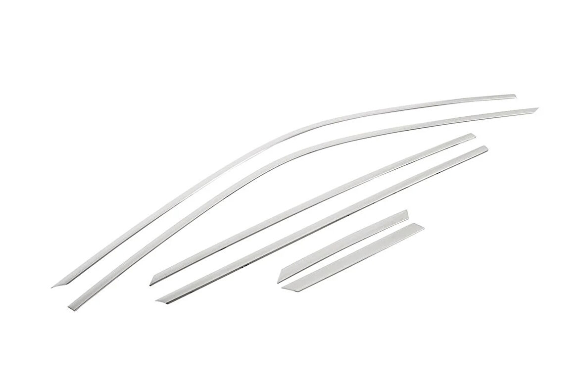 OMSA Peugeot 2008 EV Krom Üst Cam Çerçevesi 6 Parça 2023 ve Sonrası