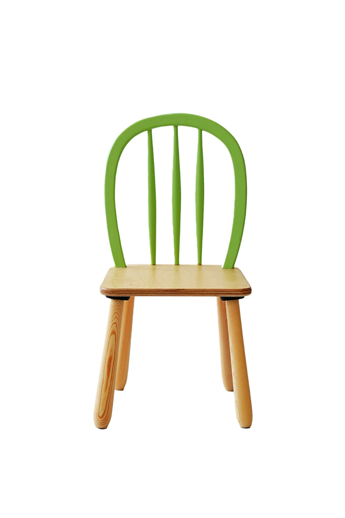 Ahşap Macaron Sandalye (Yeşil)