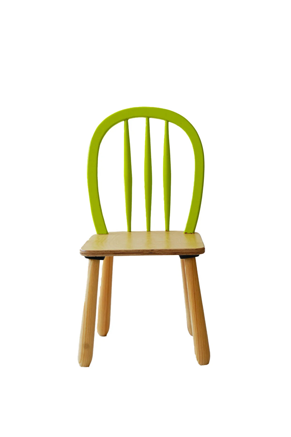 Ahşap Macaron Sandalye( Yağ Yeşili)