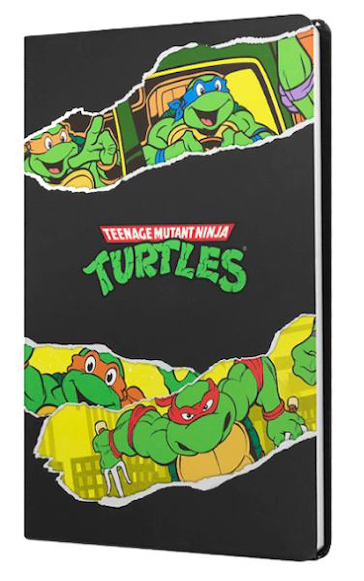 Ninja Turtles Sert Kapak Butik Defter Siyah