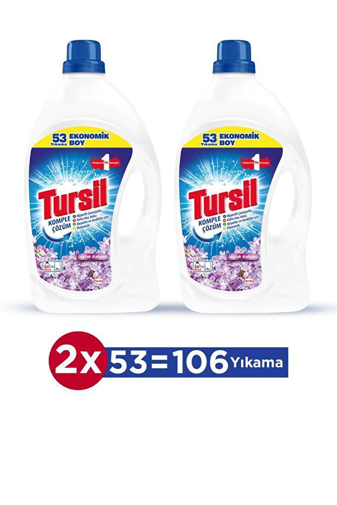 Tursil Karma Renkler İçin Sıvı Deterjan 2x3440 ml 53 Yıkama 