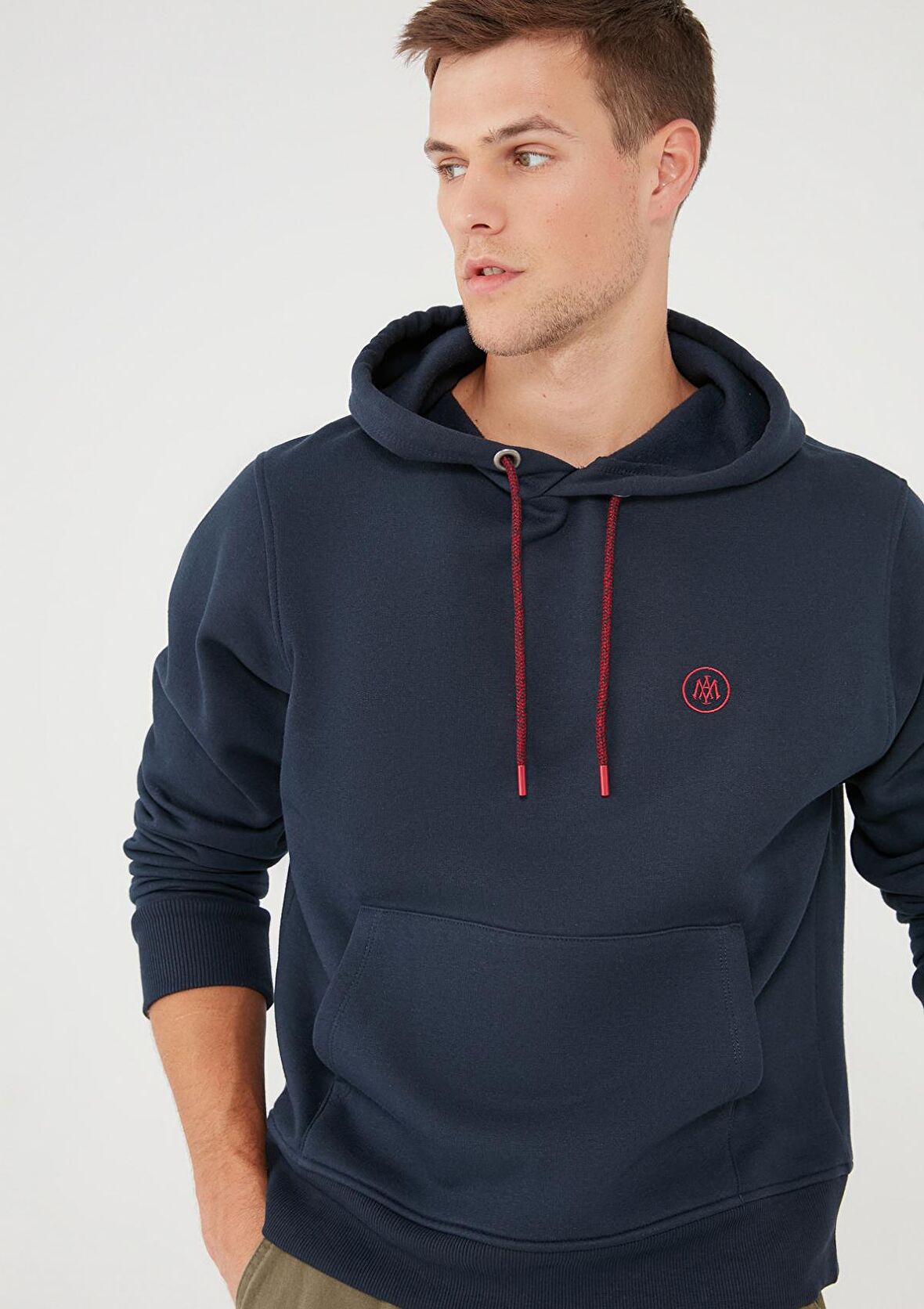 Mavi Logolu Kapüşonlu Lacivert Sweatshirt 065809-29743