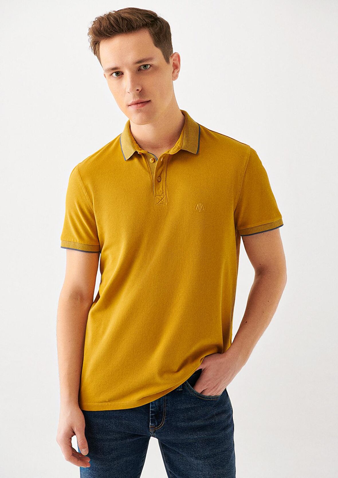Mavi Sarı Polo Tişört 065920-30719