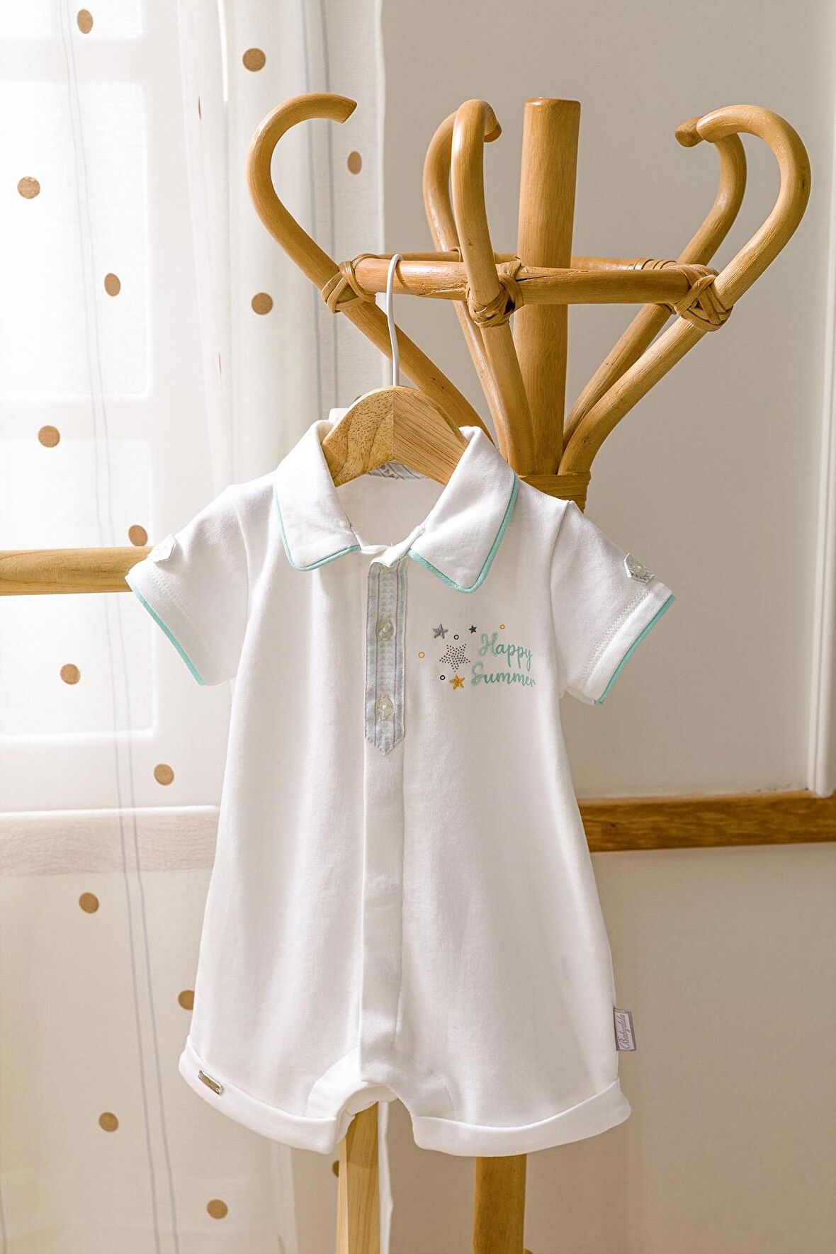 Babyhola %100 Pamuk Kız Erkek Bebek Tulum Bayramlık 13756