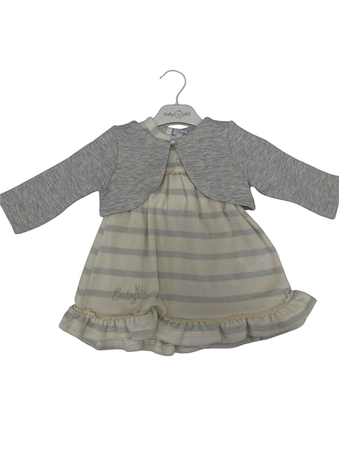 Babydoll Elbise Babydola Ekru 