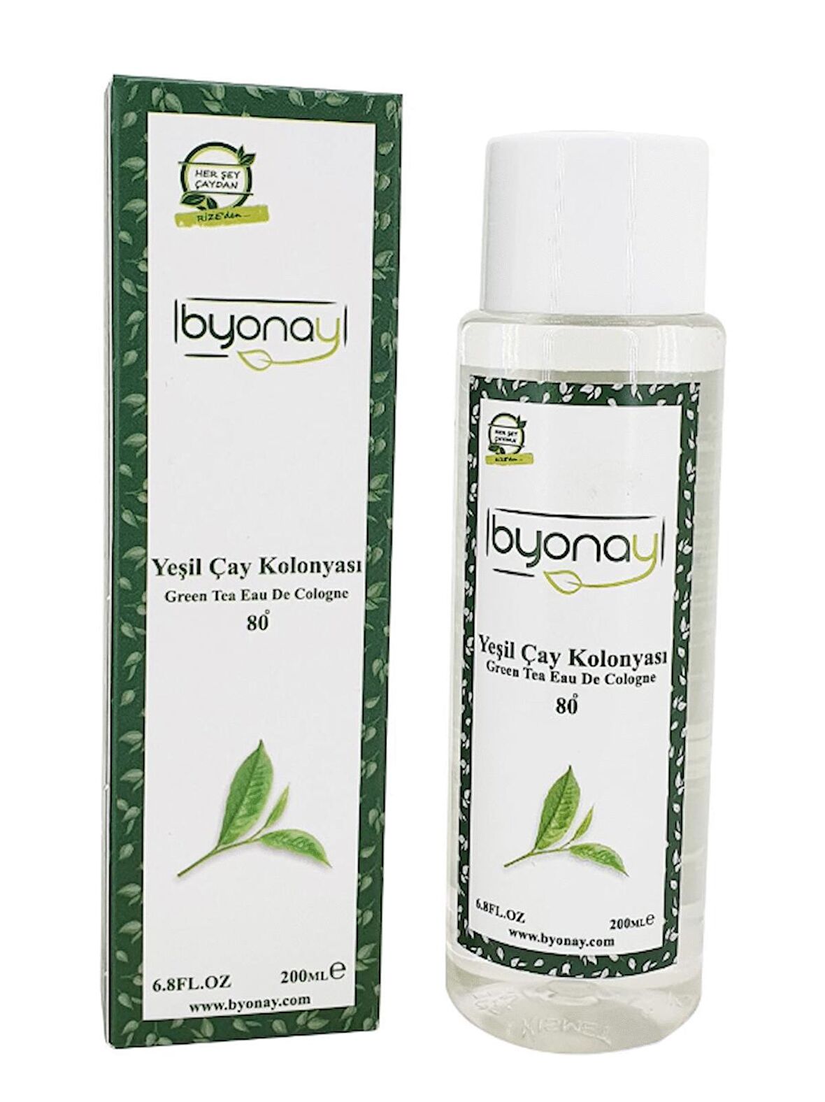 Yeşil Çay Kolonyası 200 ml Pet (Yeşil)